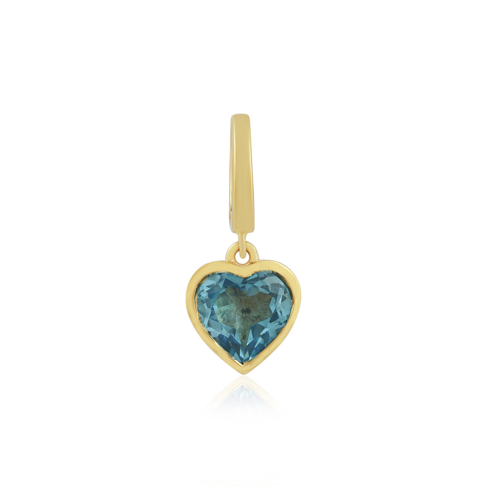 Blue Topaz Heart Pendant