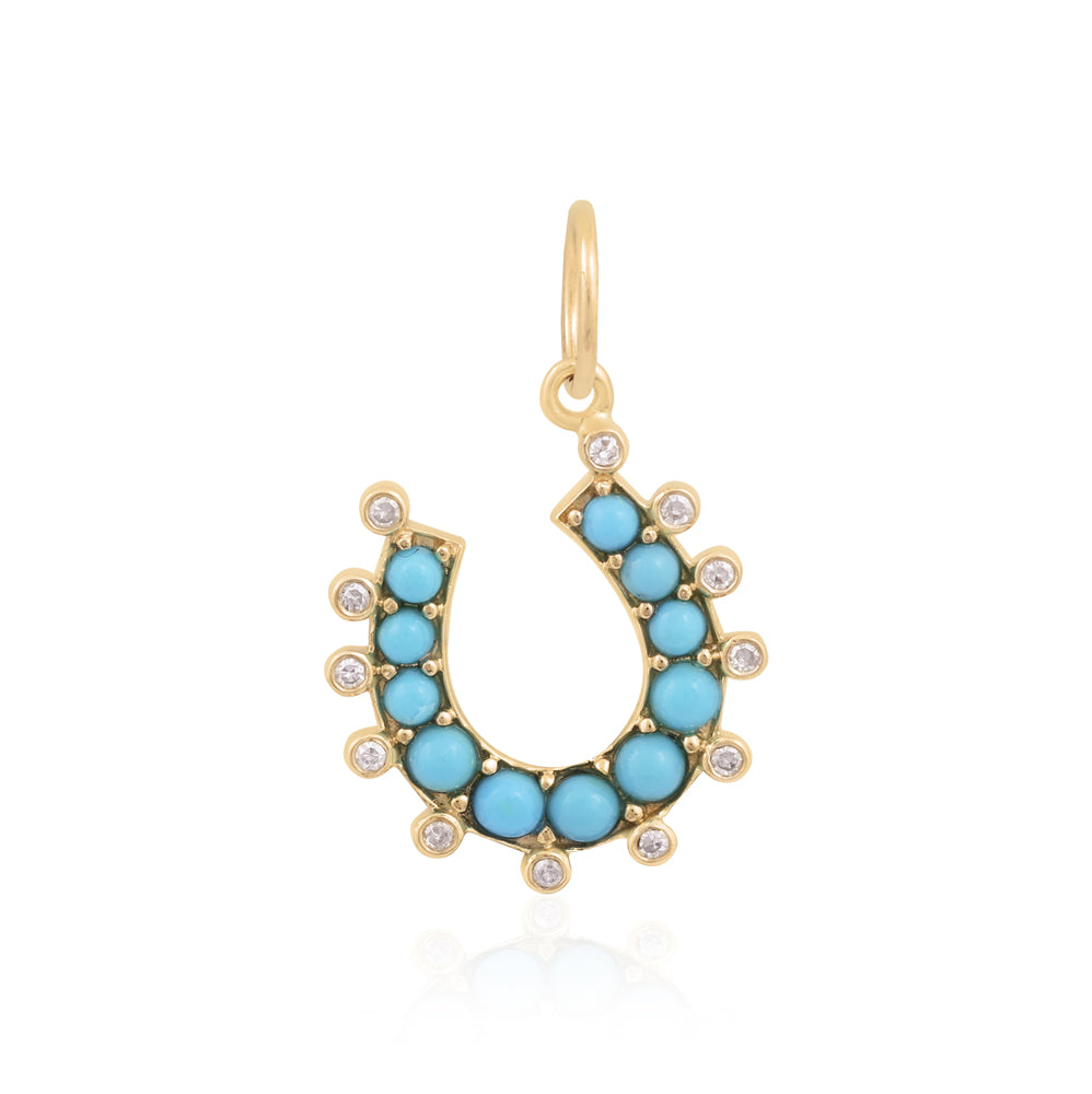 Turquoise Horseshoe Pendant