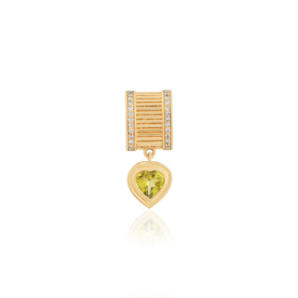 Peridot Heart Slide Pendant
