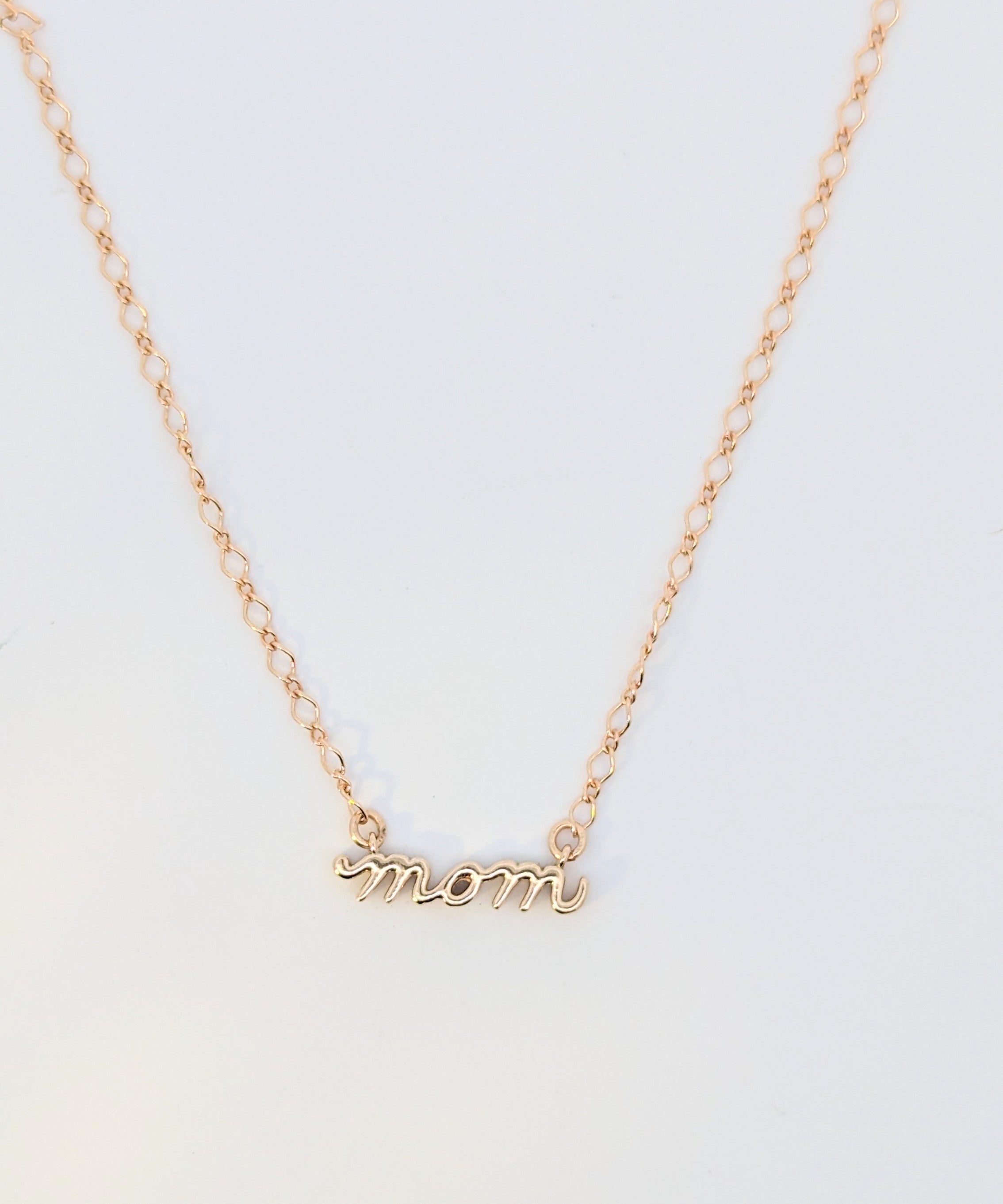 14K Petite Mom Necklace