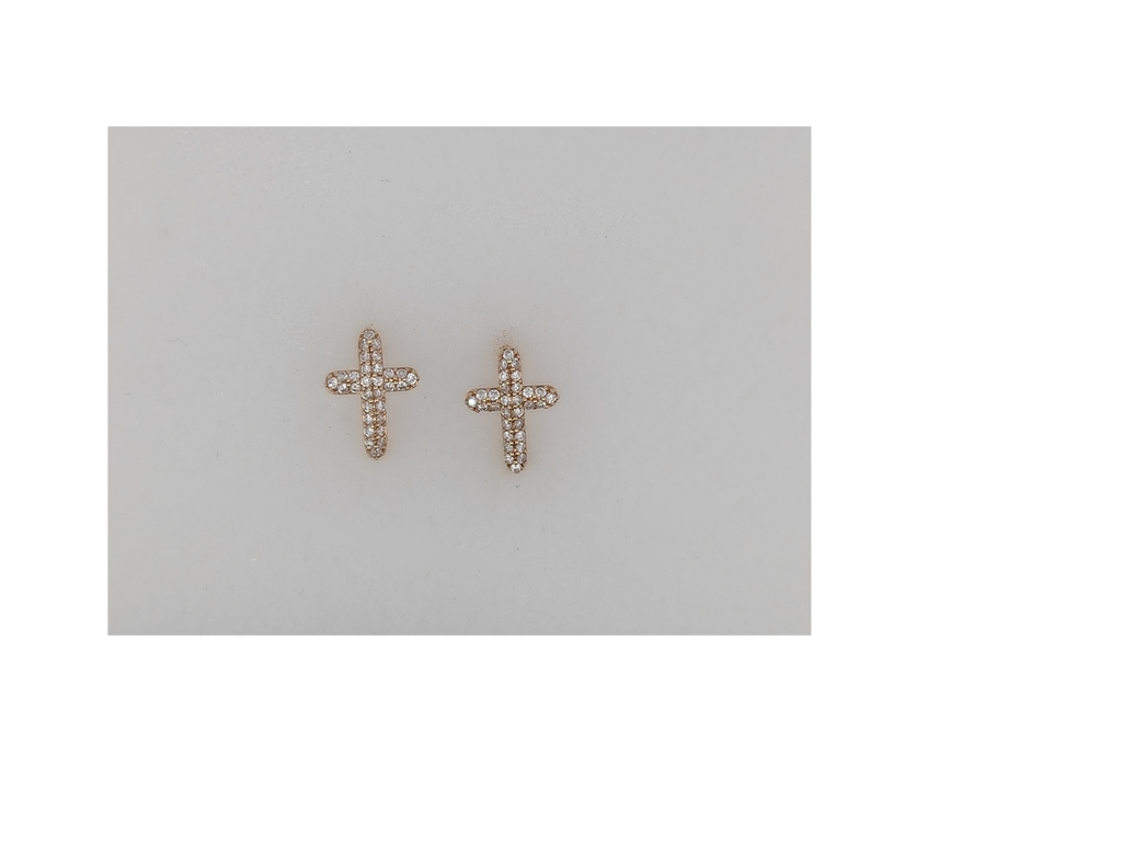 Diamond Cross Huggies