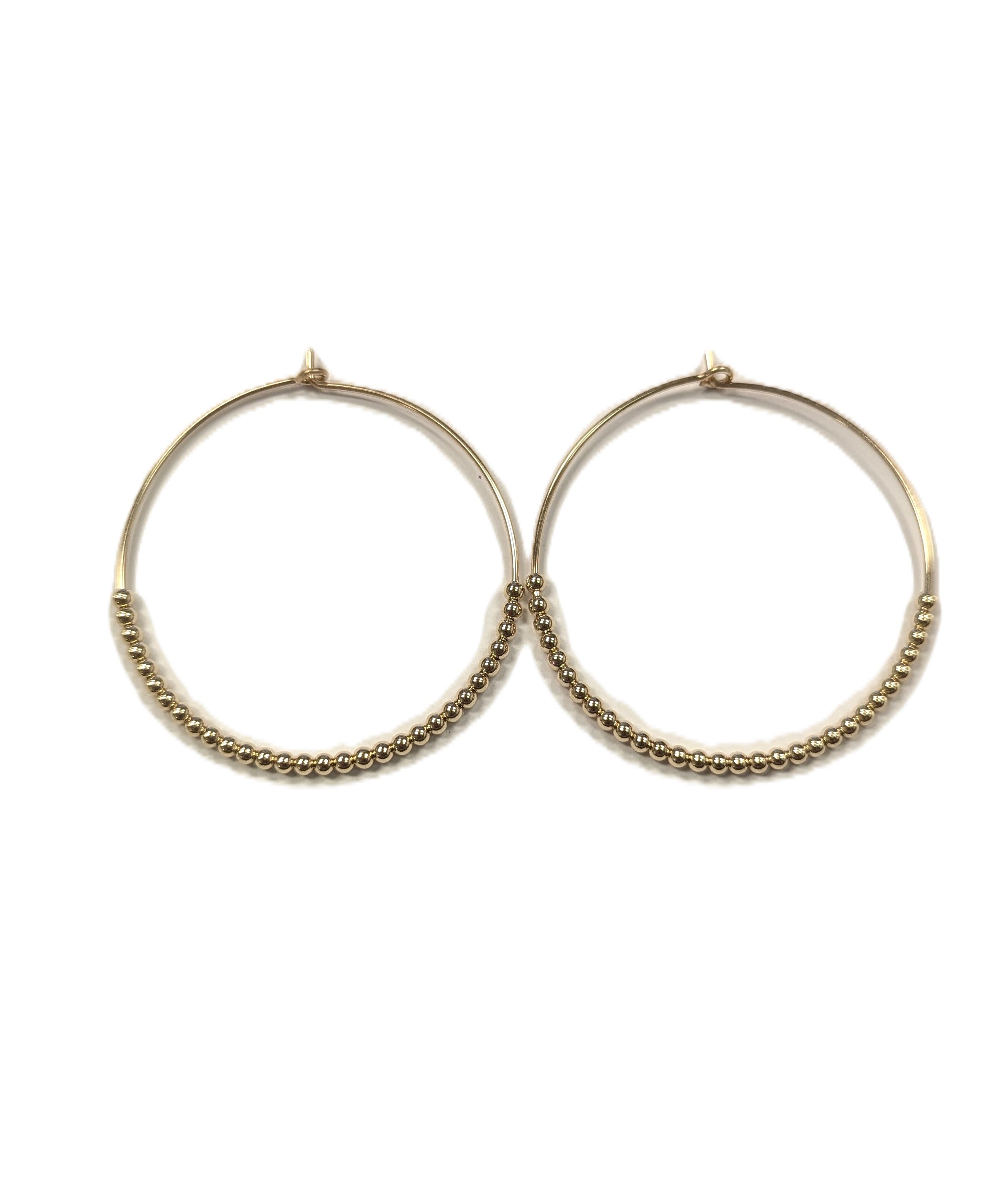 Beaded Classic Hoop Earrings