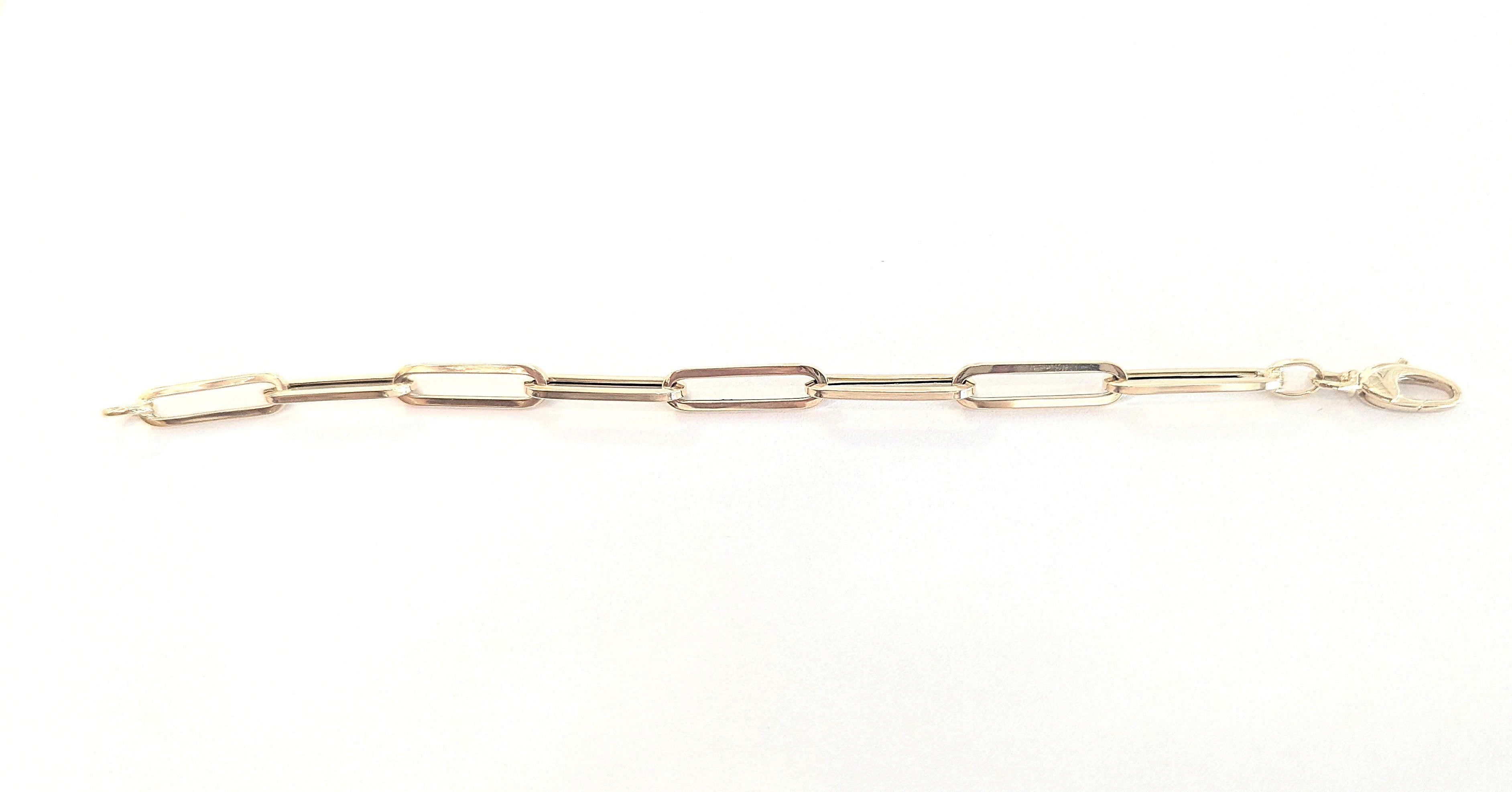 Long Link Paperclip Bracelet