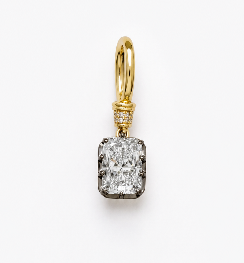 Georgian Set Diamond Pendant