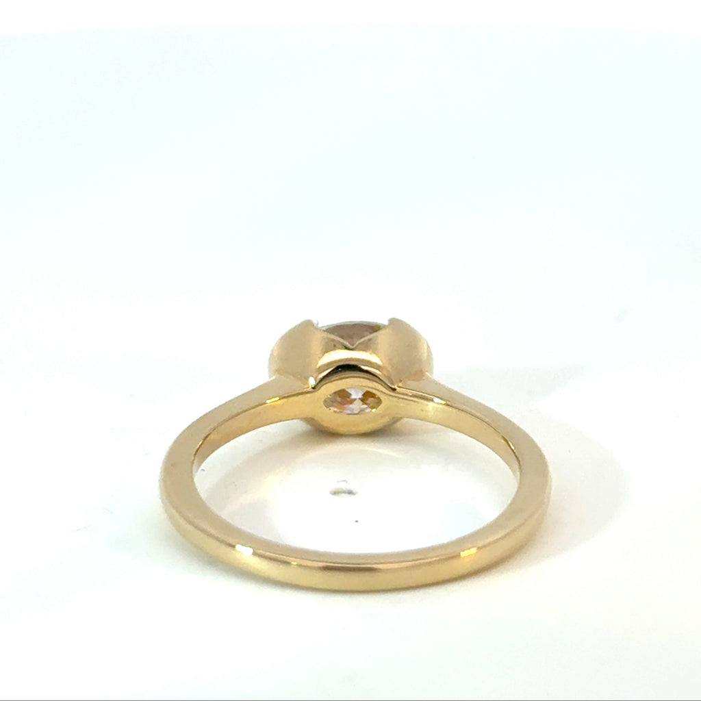 Moissanite Oval Solitaire Engagement Ring