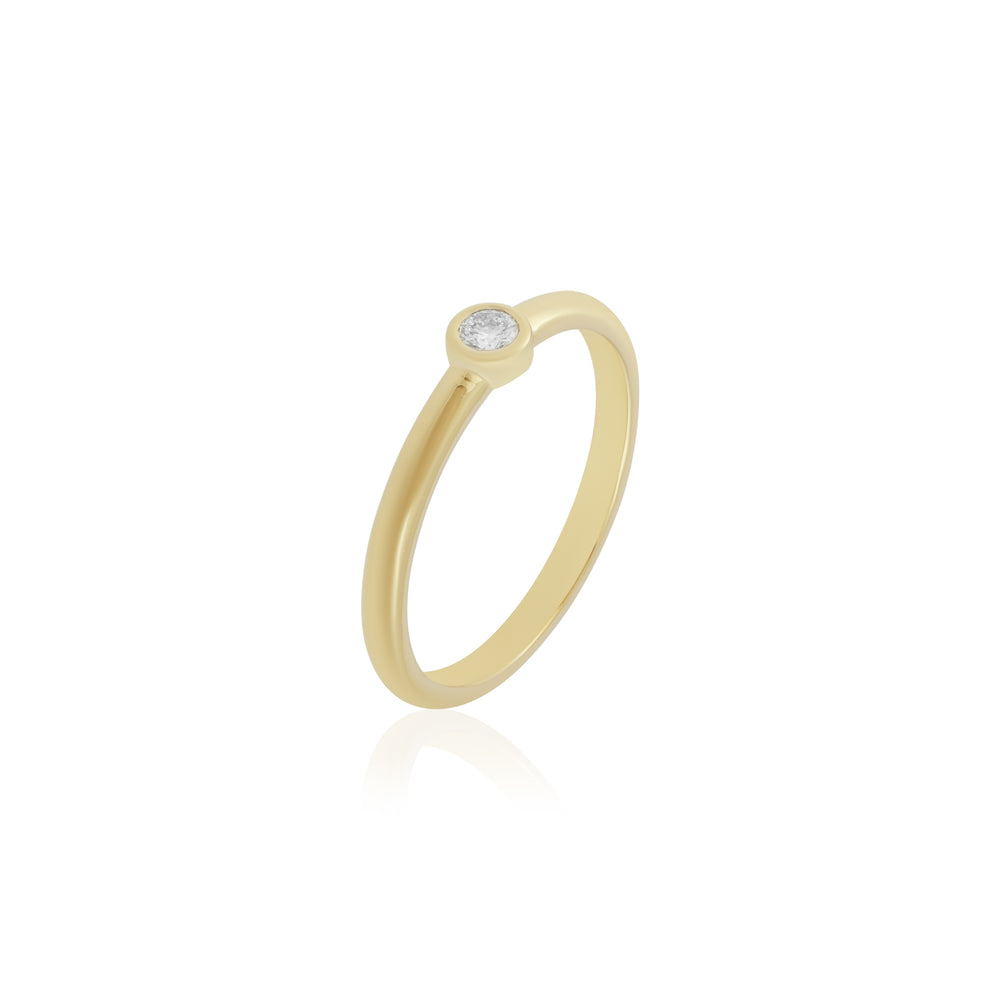 14k Diamond Stacking Ring