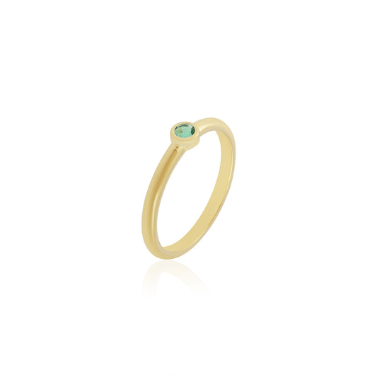 14k Emerald Stacking Ring