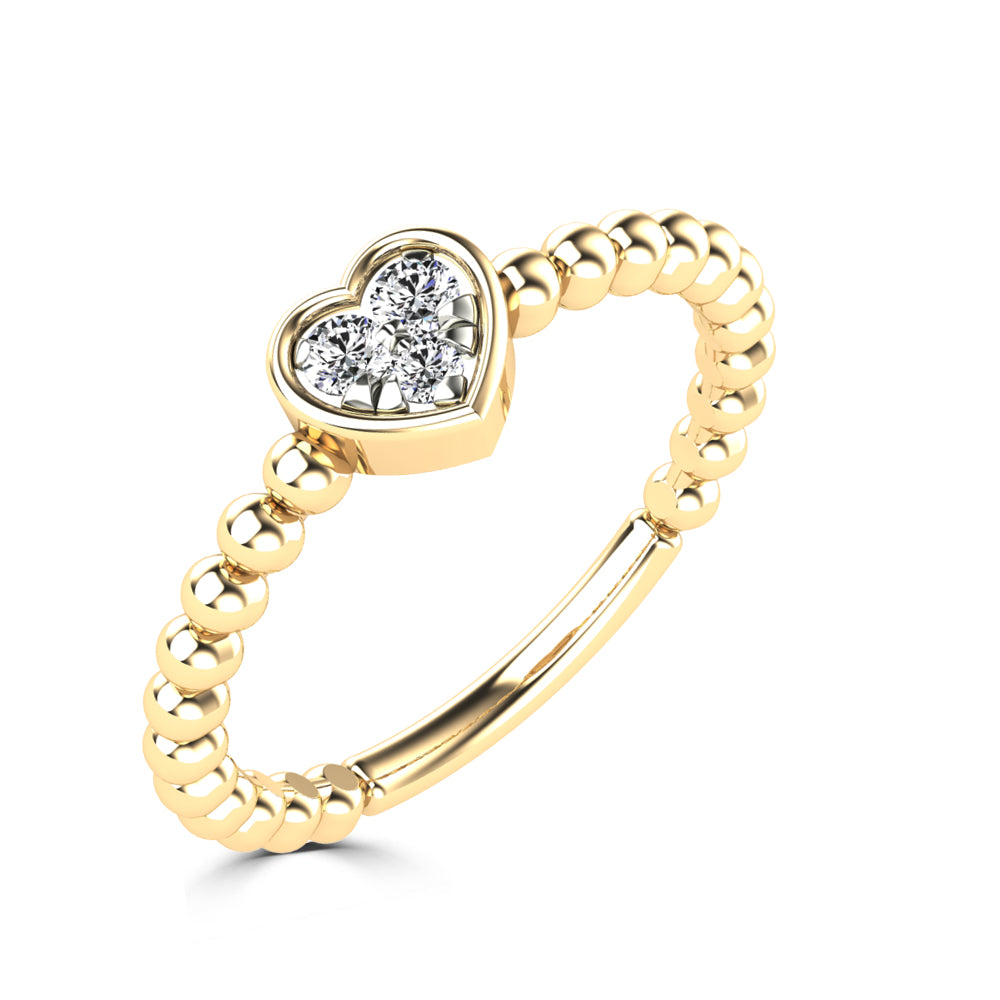 14K Gold Diamond Cluster Rope Band