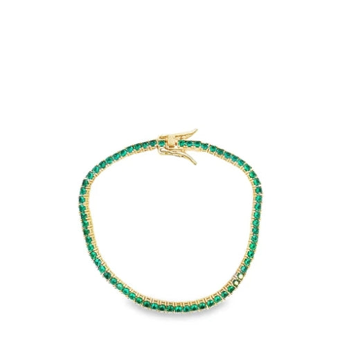Dark Green Tennis Bracelet