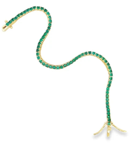 Dark Green Tennis Bracelet