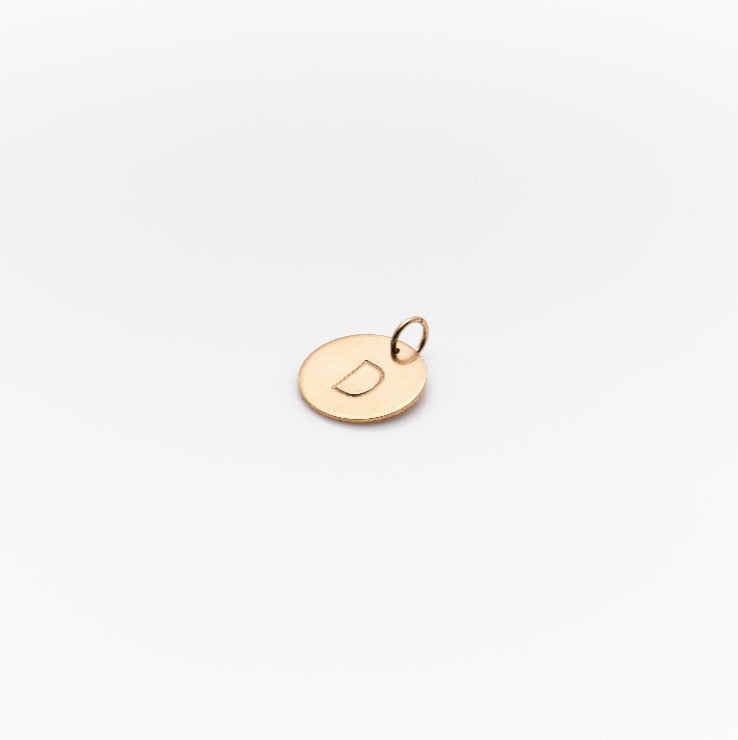 Classic Coin BLOCK Letter Charm