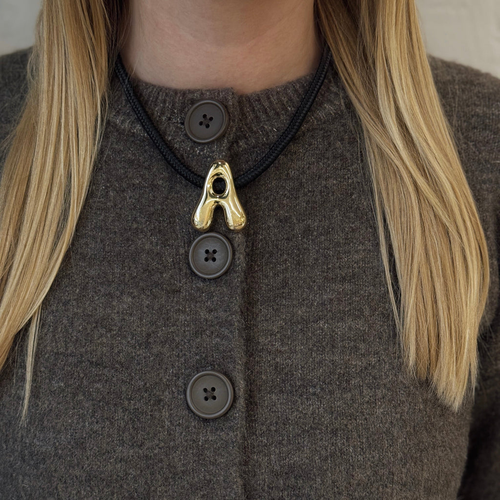 Bubble Letter Cord Necklace