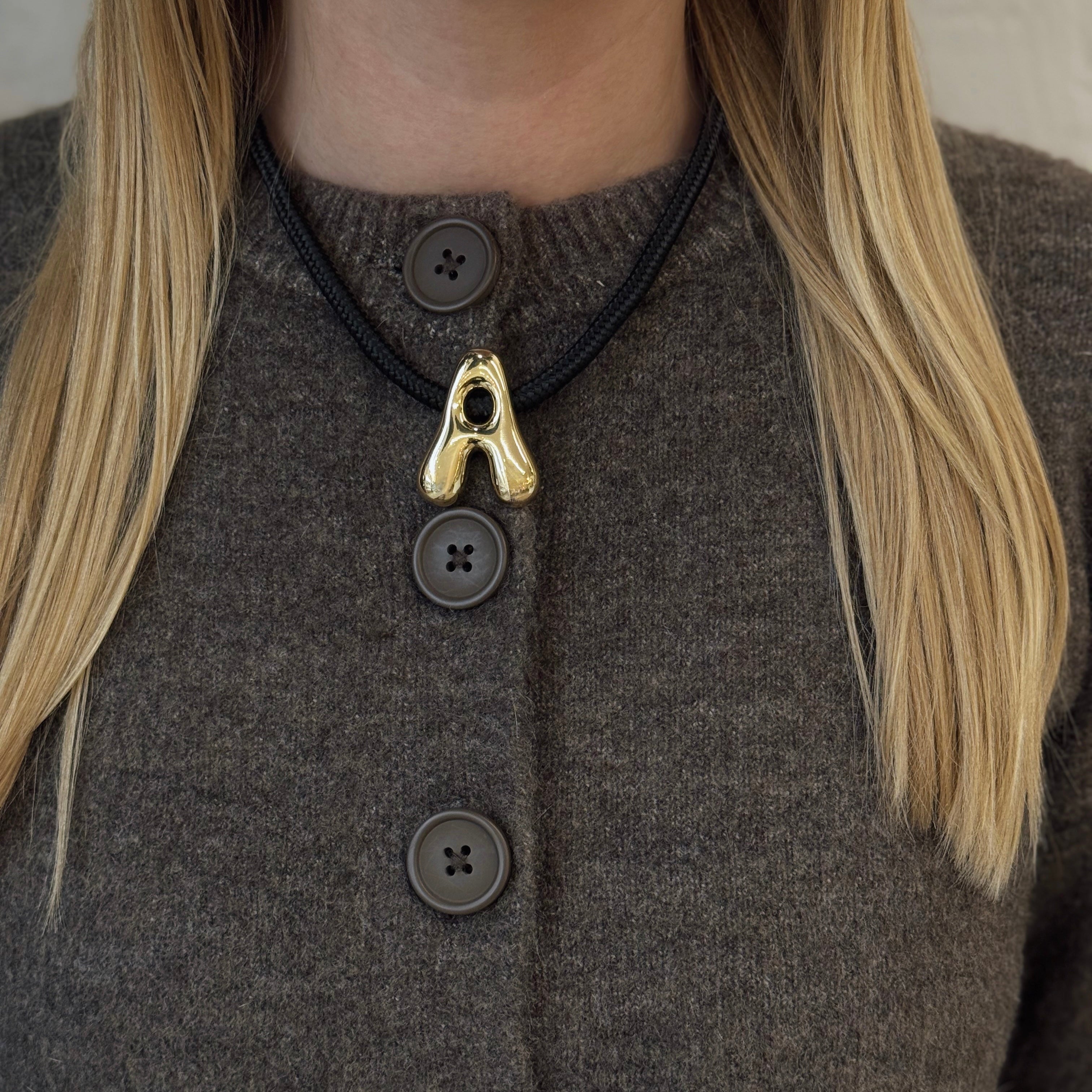 Bubble Letter Cord Necklace