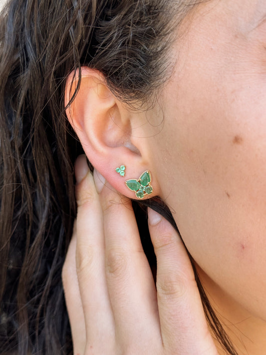Emerald Butterfly Studs