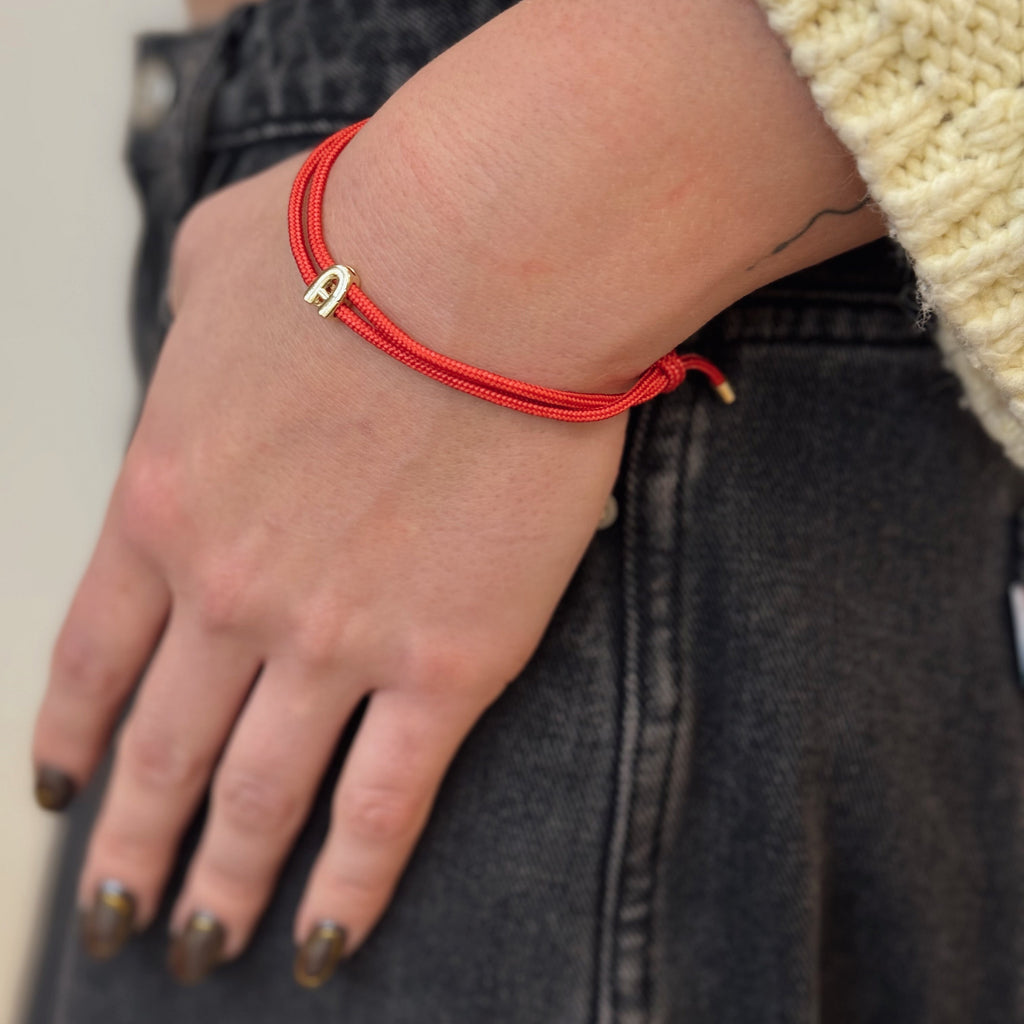 Tiny Letter Cord Bracelet