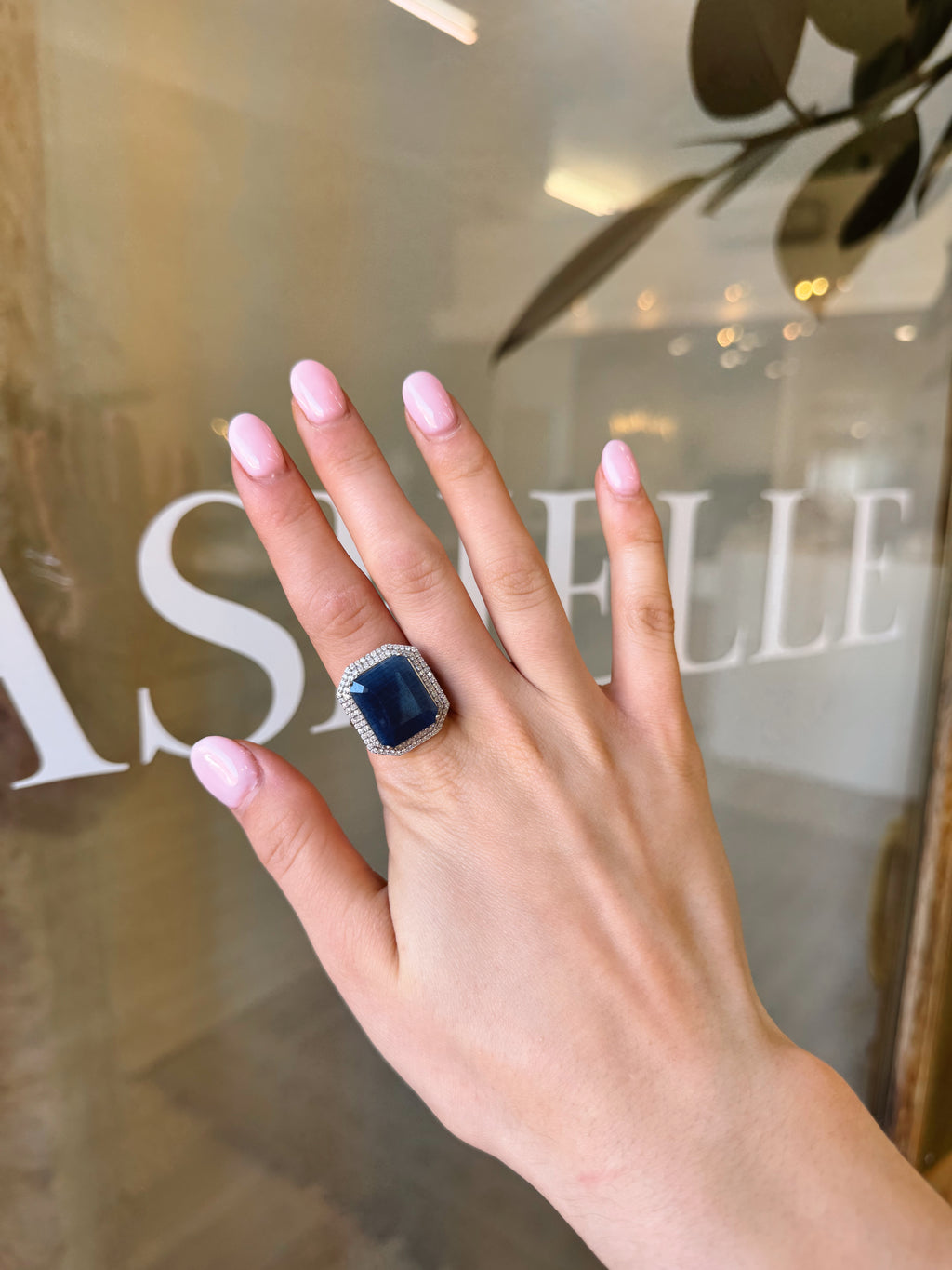 Sapphire & Diamond Cocktail Ring