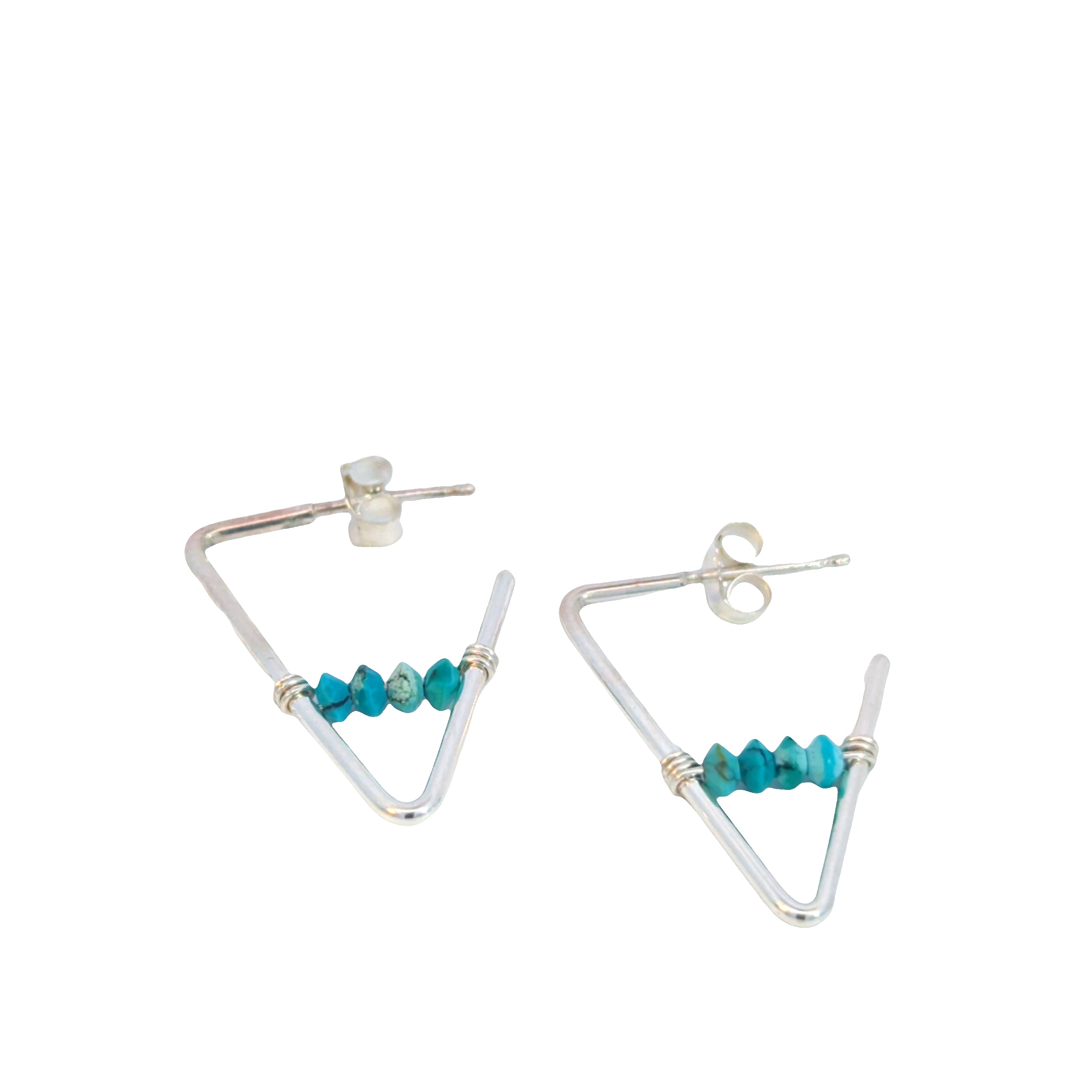 Beaded Geo Hoops