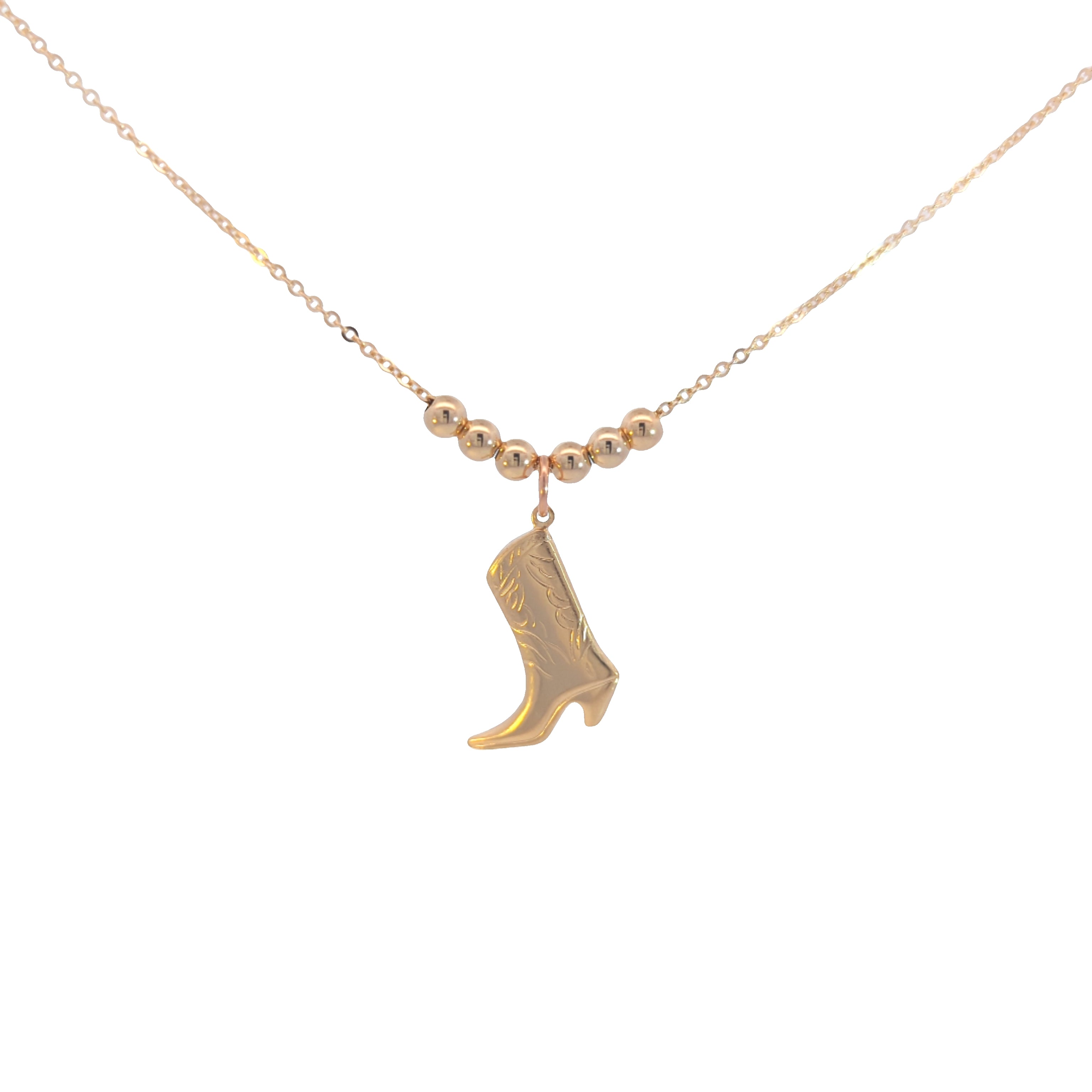 Beaded Boot Necklace