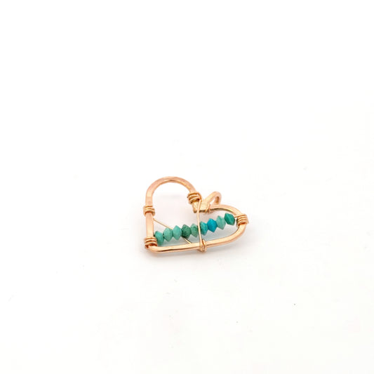 Wrapped Turquoise Heart Pendant