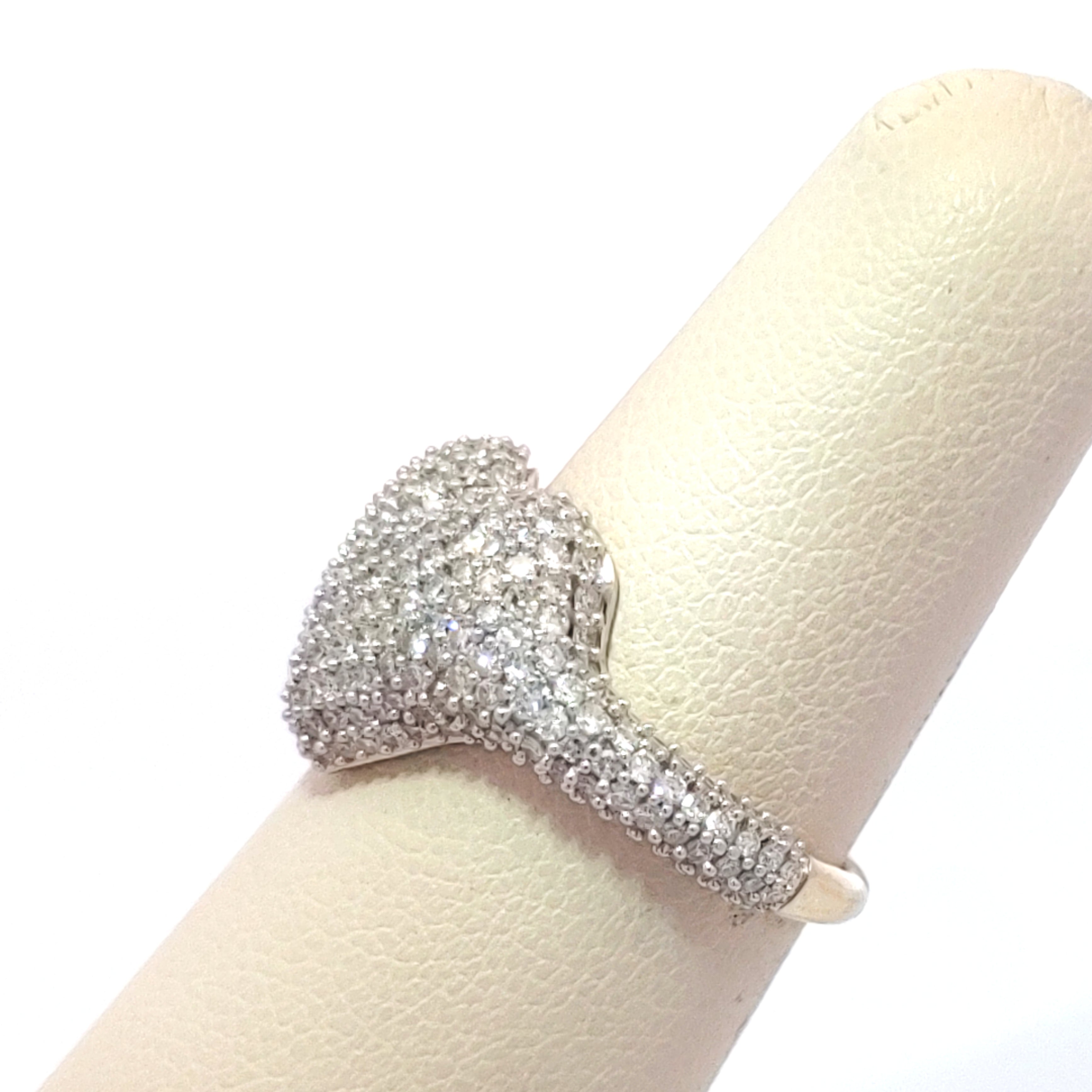 Pave Diamond Heart Ring