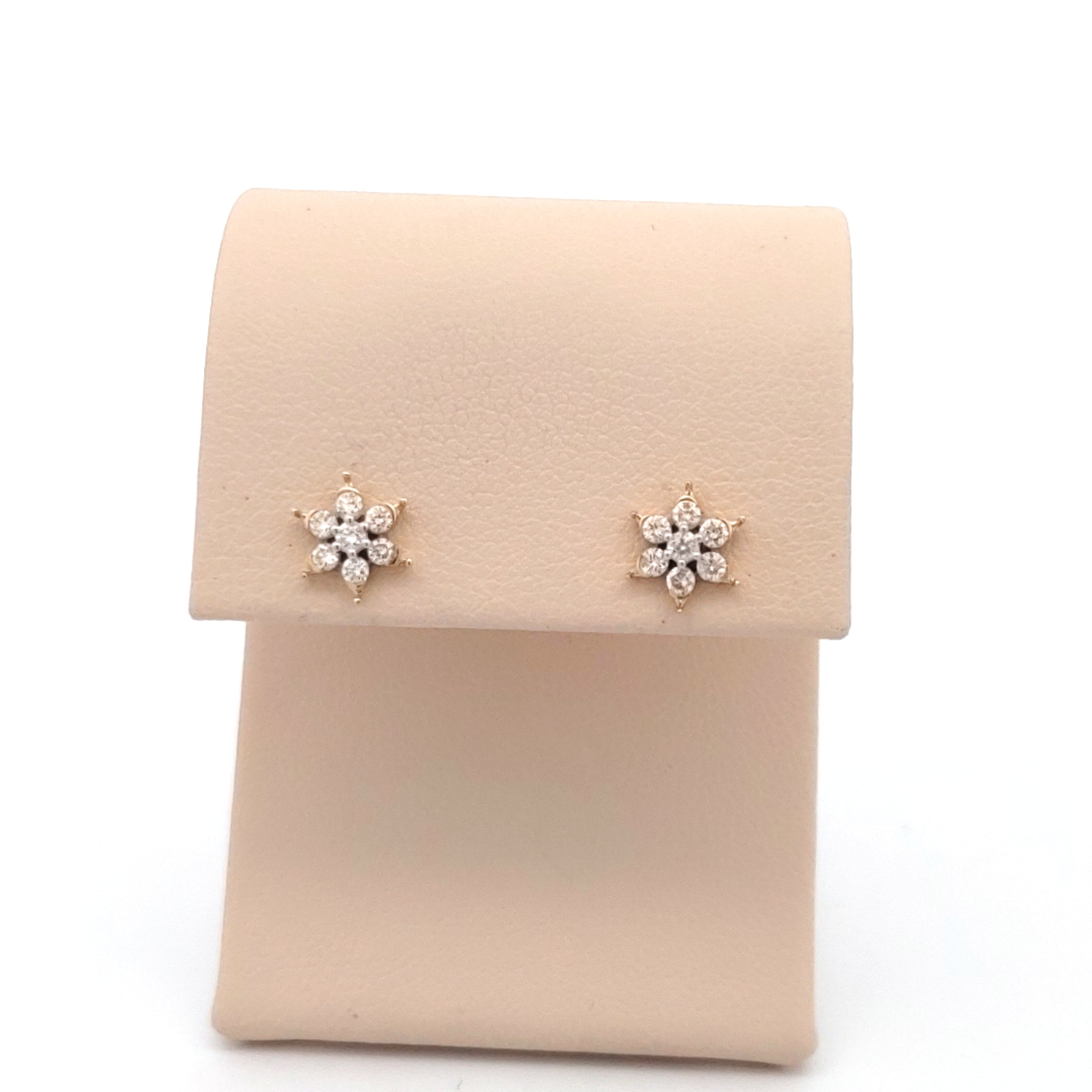 Petite Diamond Flower Earrings