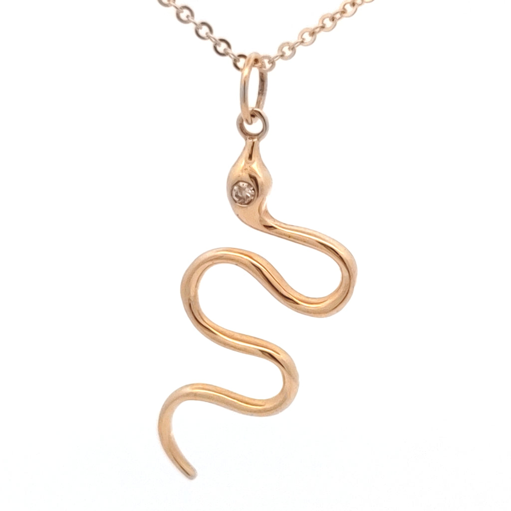 Snake Pendant with Diamond