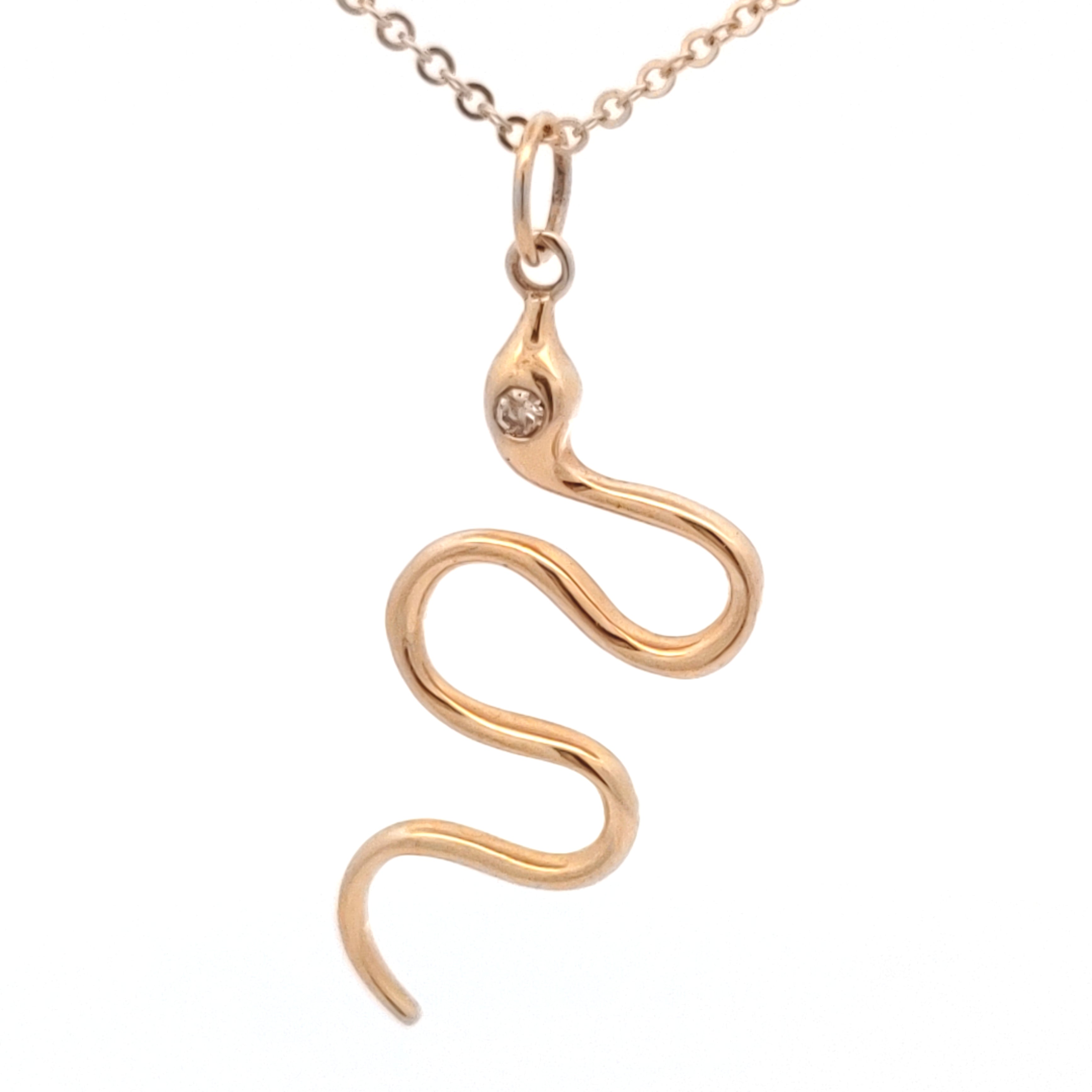 Snake Pendant with Diamond