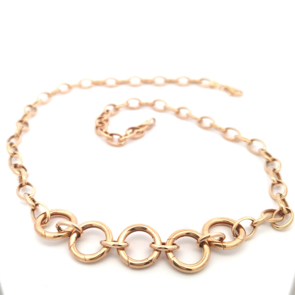 Oval link Chain with 5 Carabiners