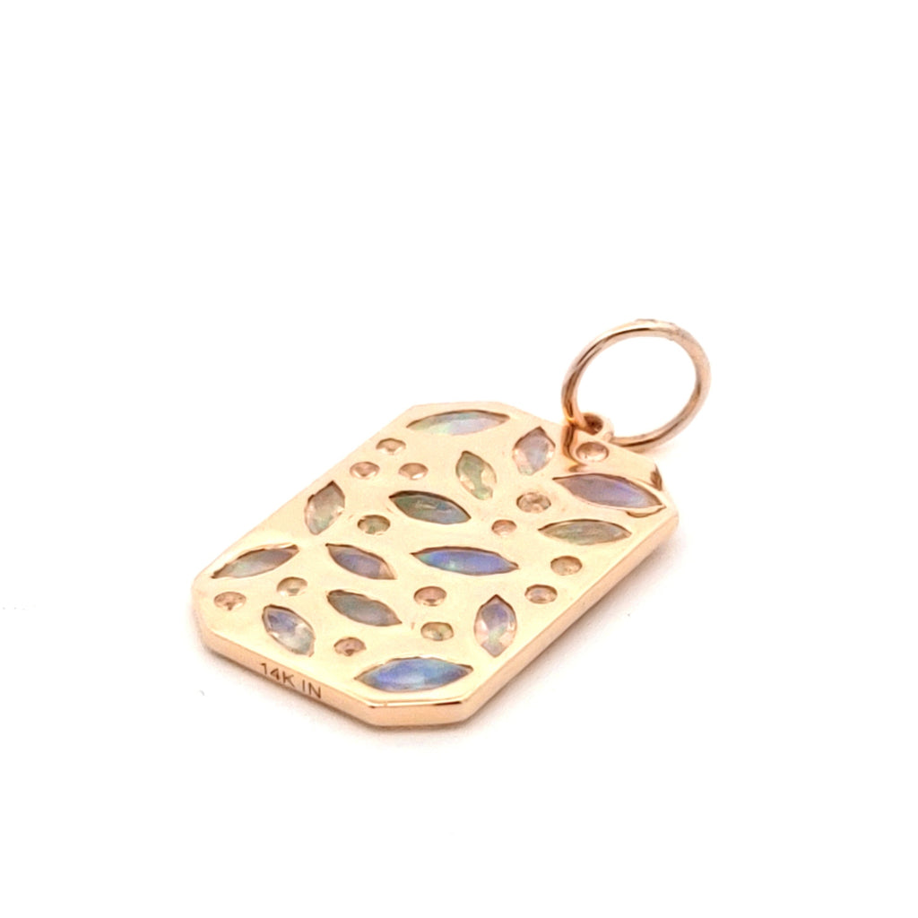 Opal Dog Tag Pendant