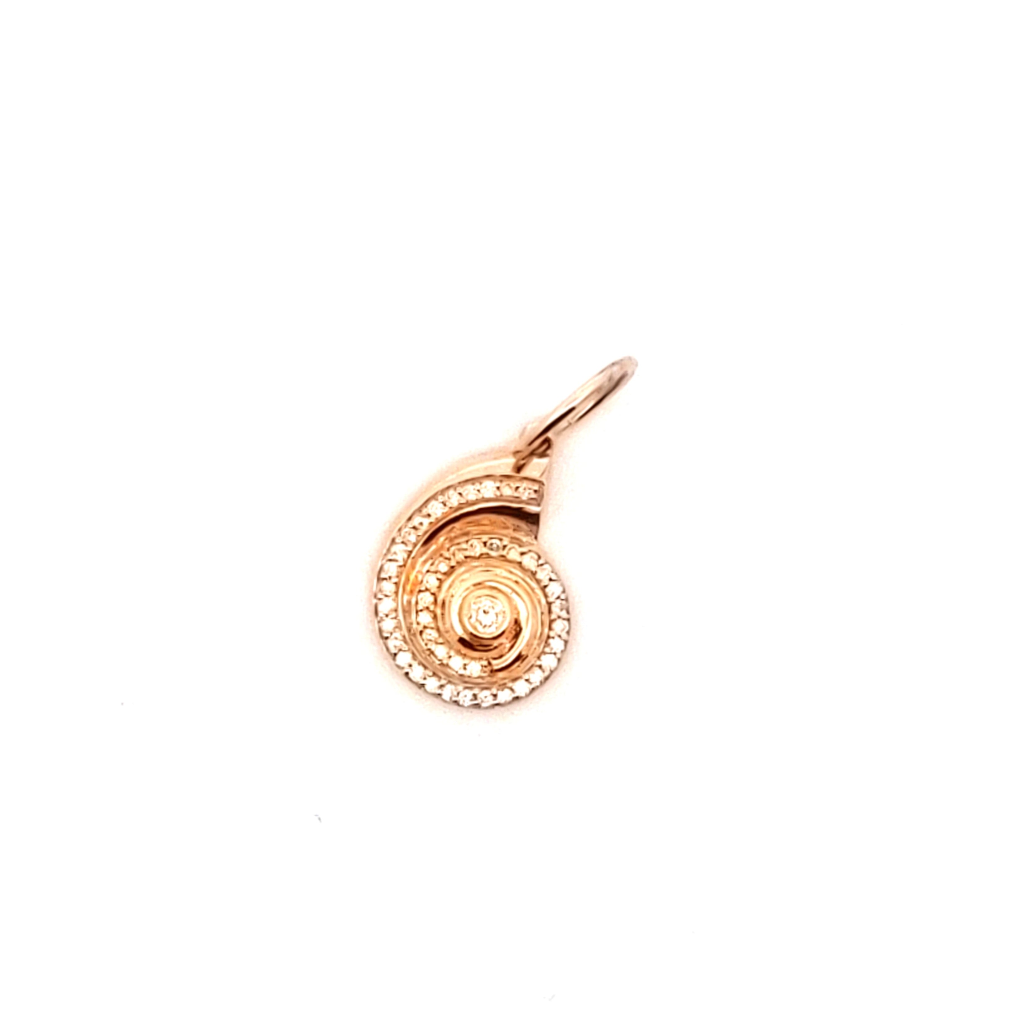 Diamond Seashell Charm