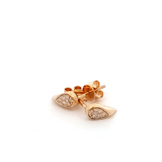 Teardrop Diamond Pave Dagger Studs