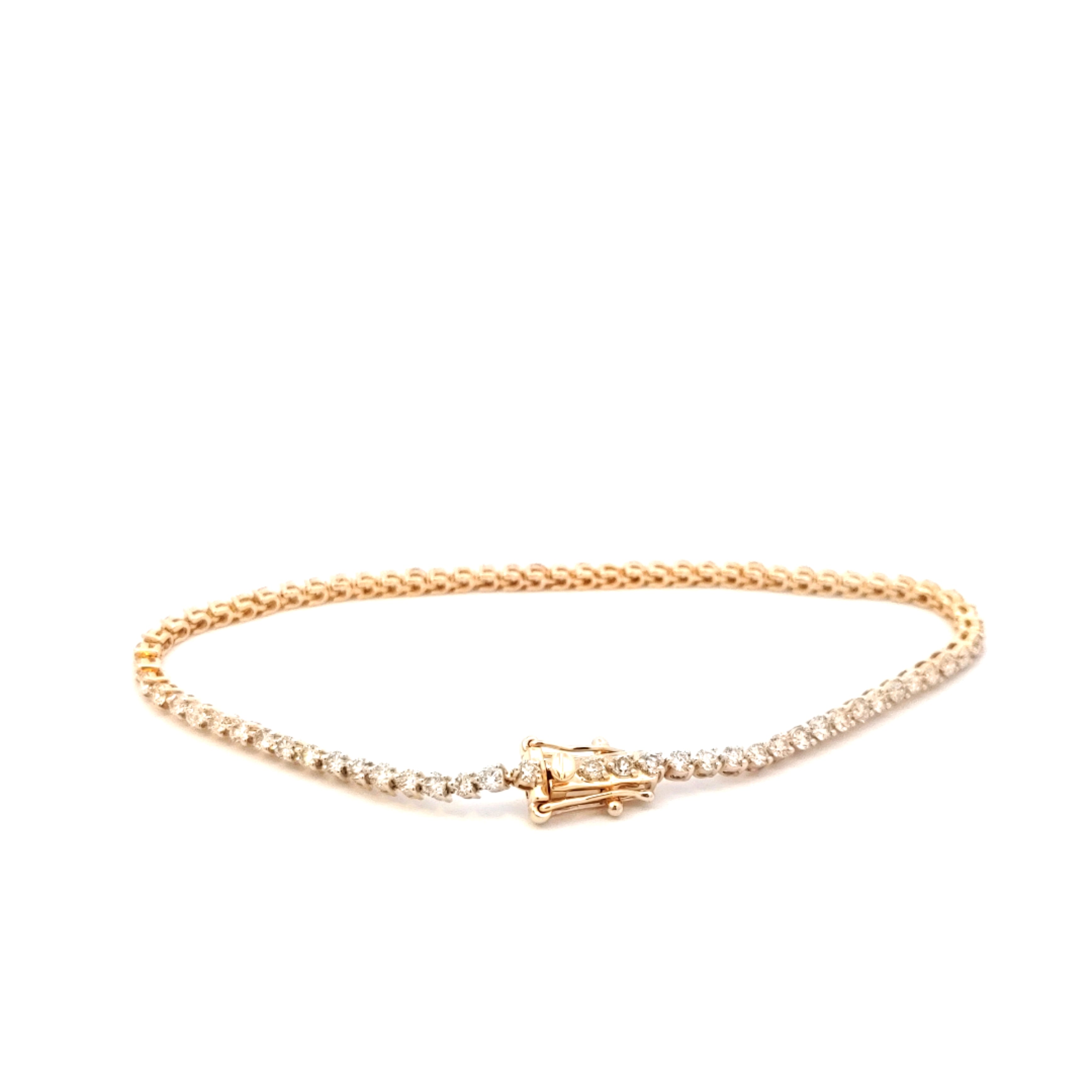 Three Prong Tennis Bracelet