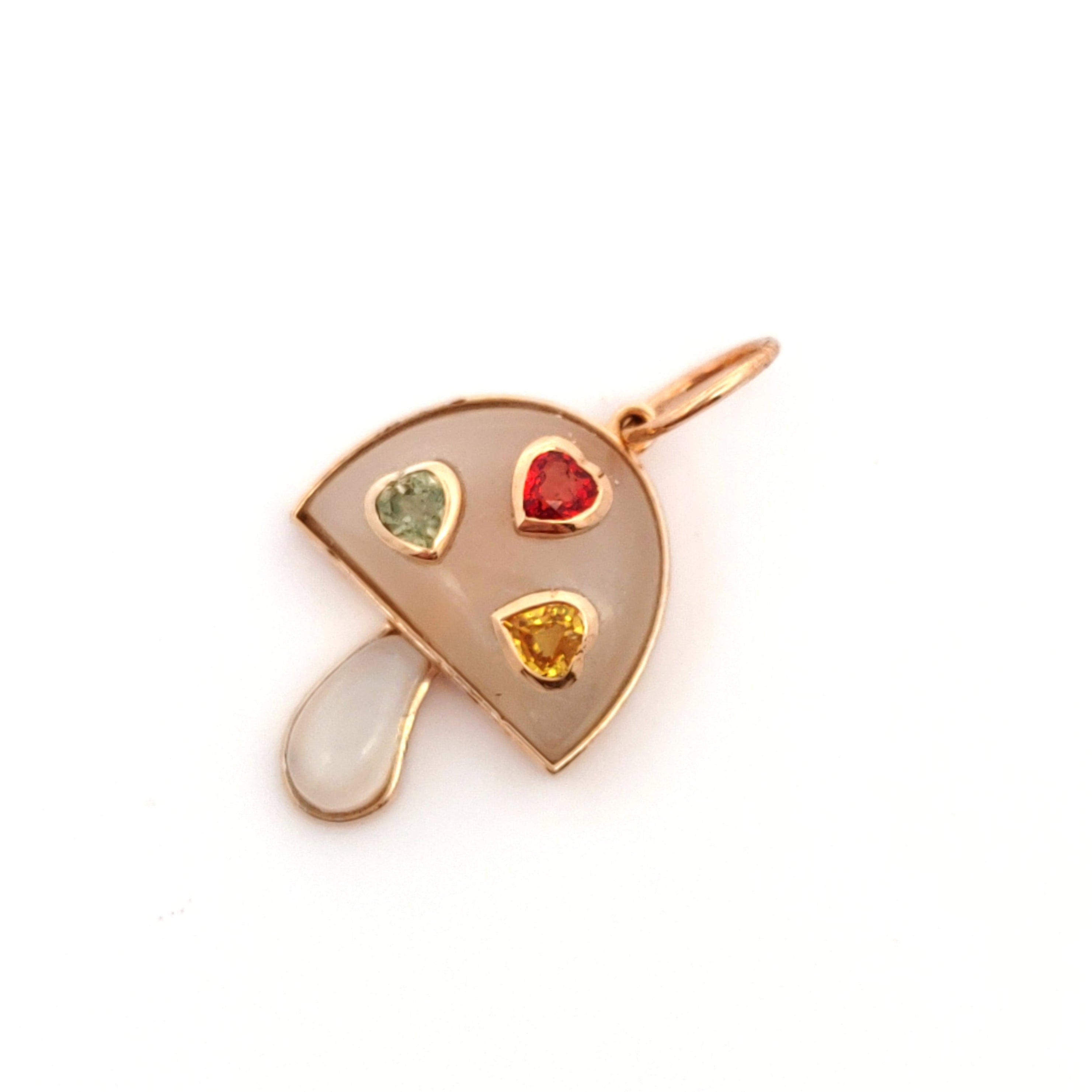 Mother of Pearl Mushroom Charm