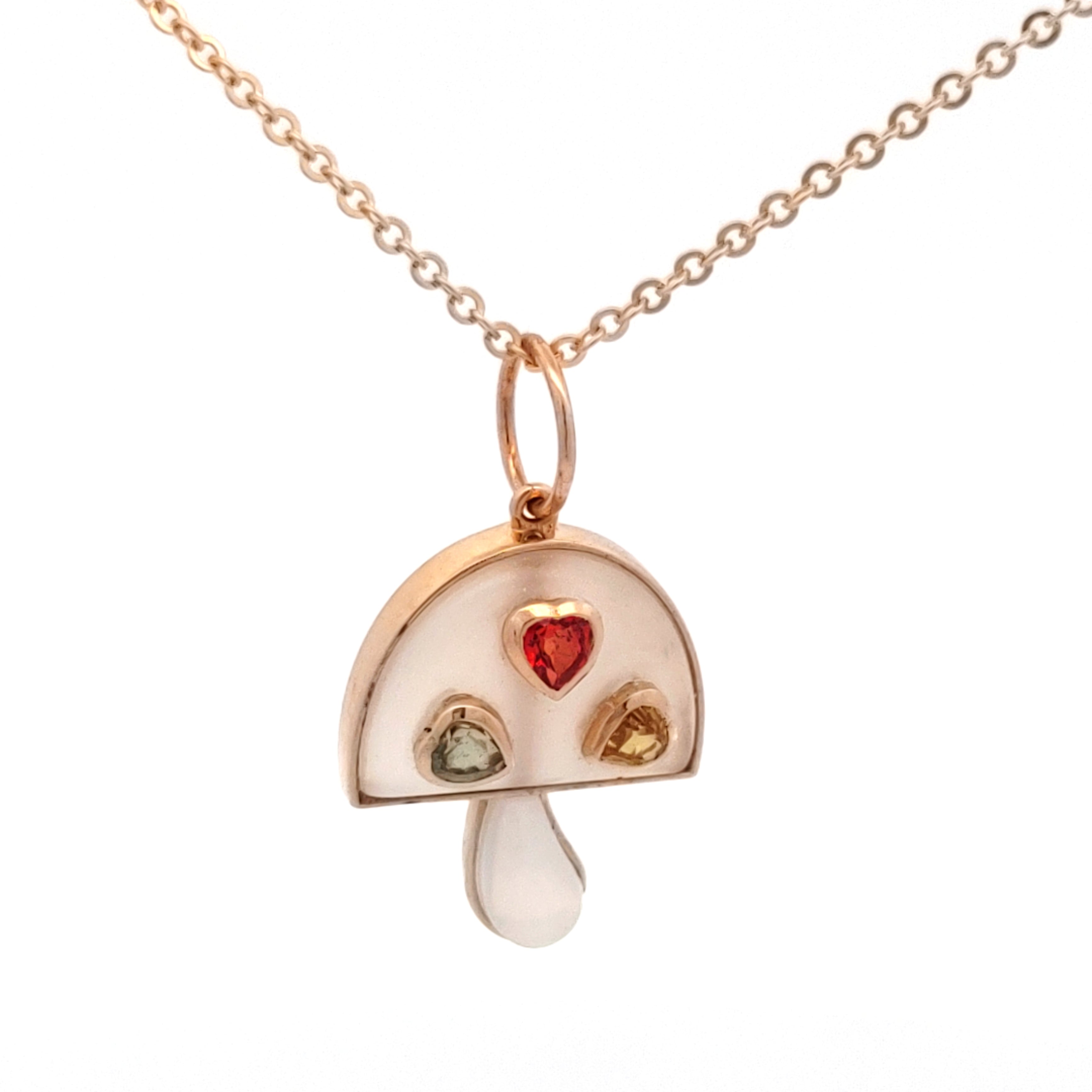 Mother of Pearl Mushroom Charm