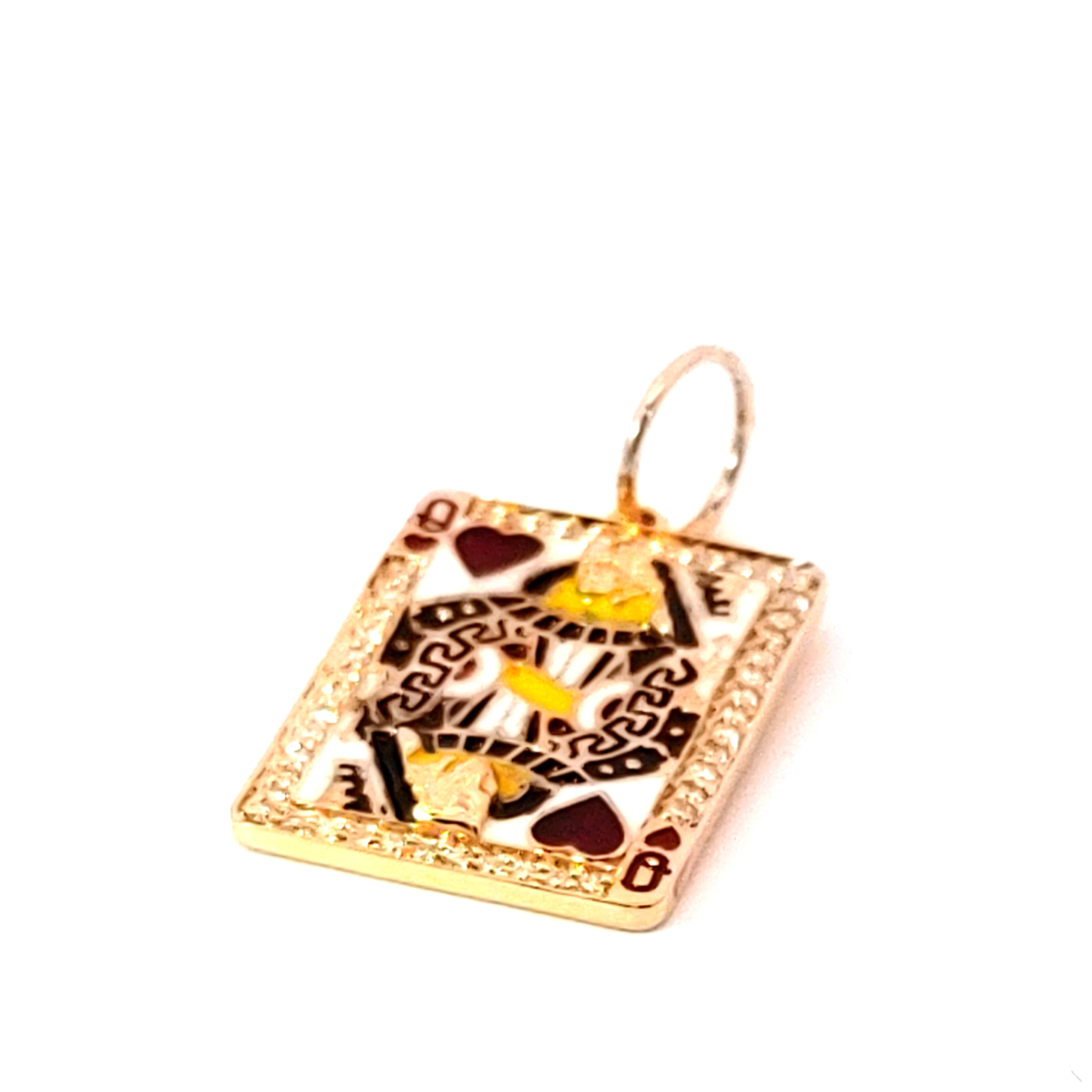 Diamond Queen of Hearts Charm
