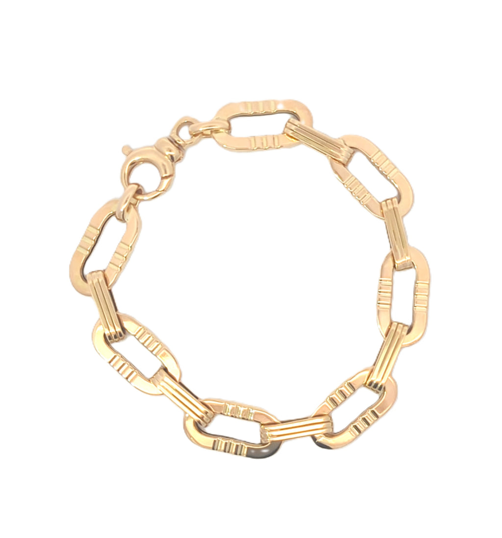 Large Ridged Paperclip Bracelet