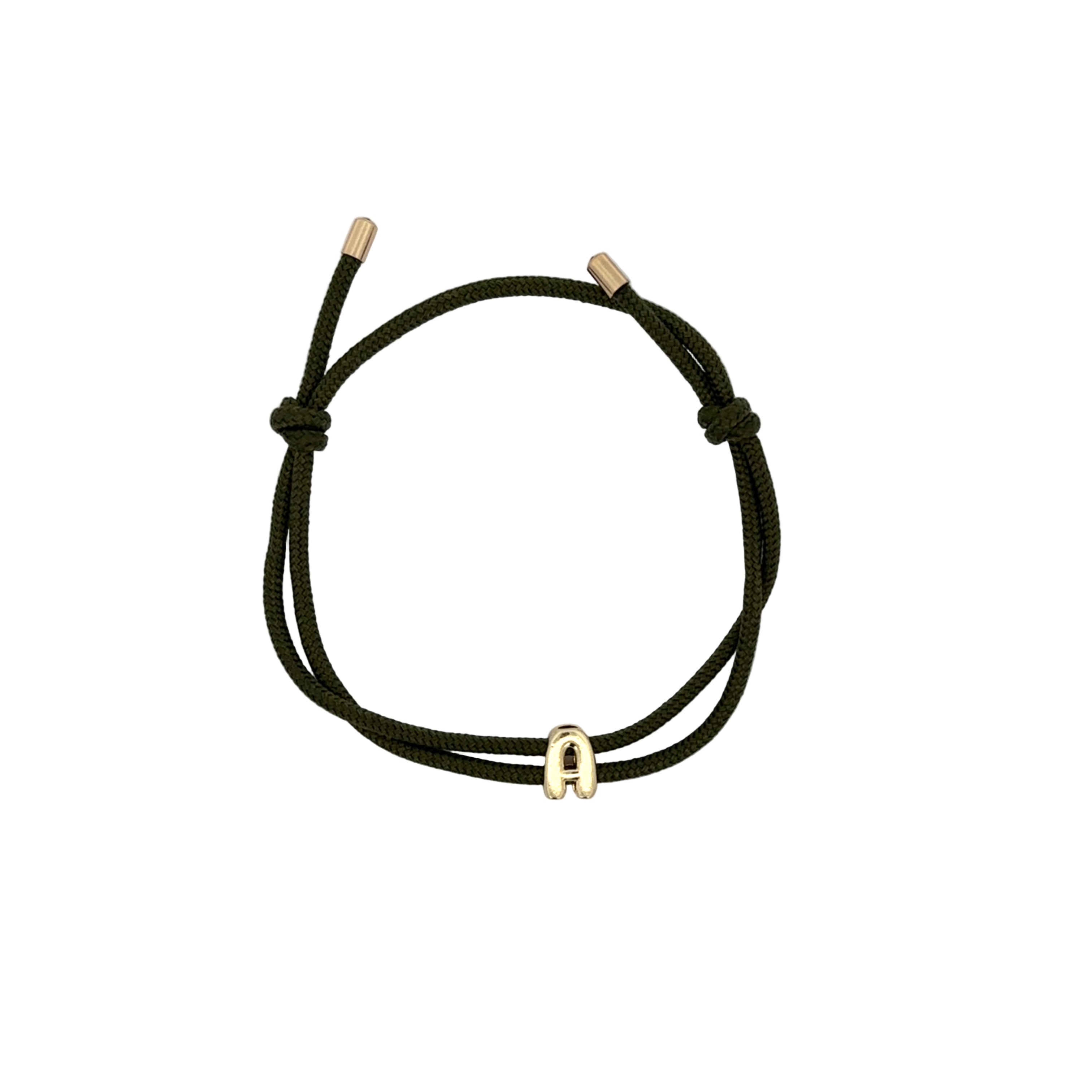 Tiny Letter Cord Bracelet