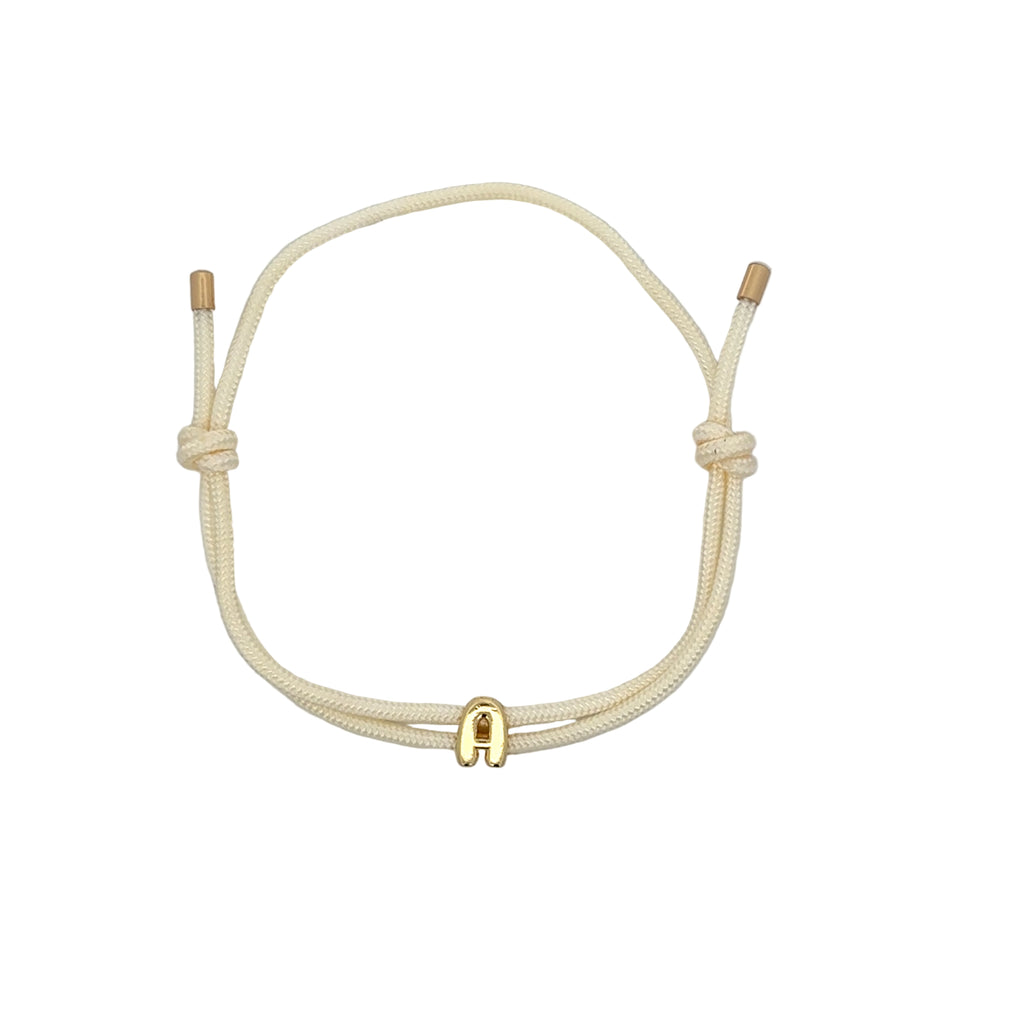 Tiny Letter Cord Bracelet