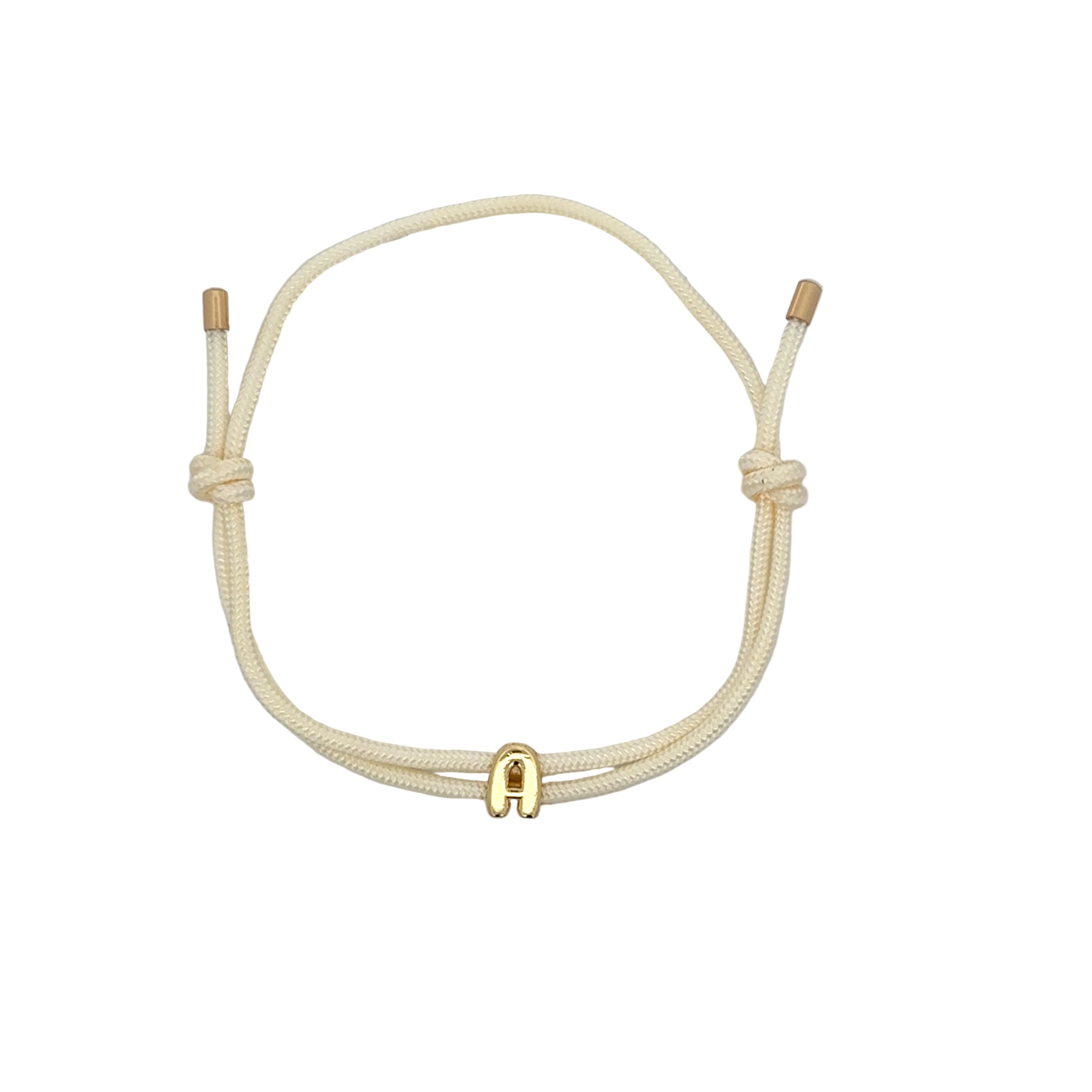 Tiny Letter Cord Bracelet