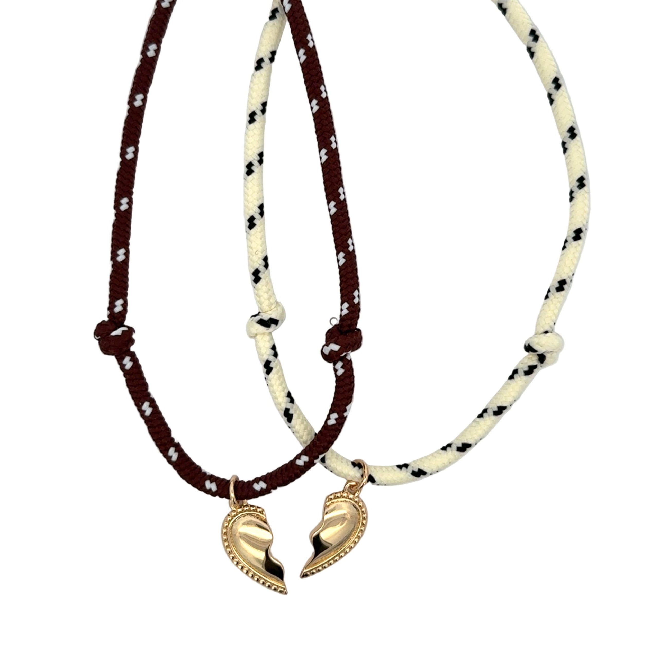BFF Half Heart Cord Necklace