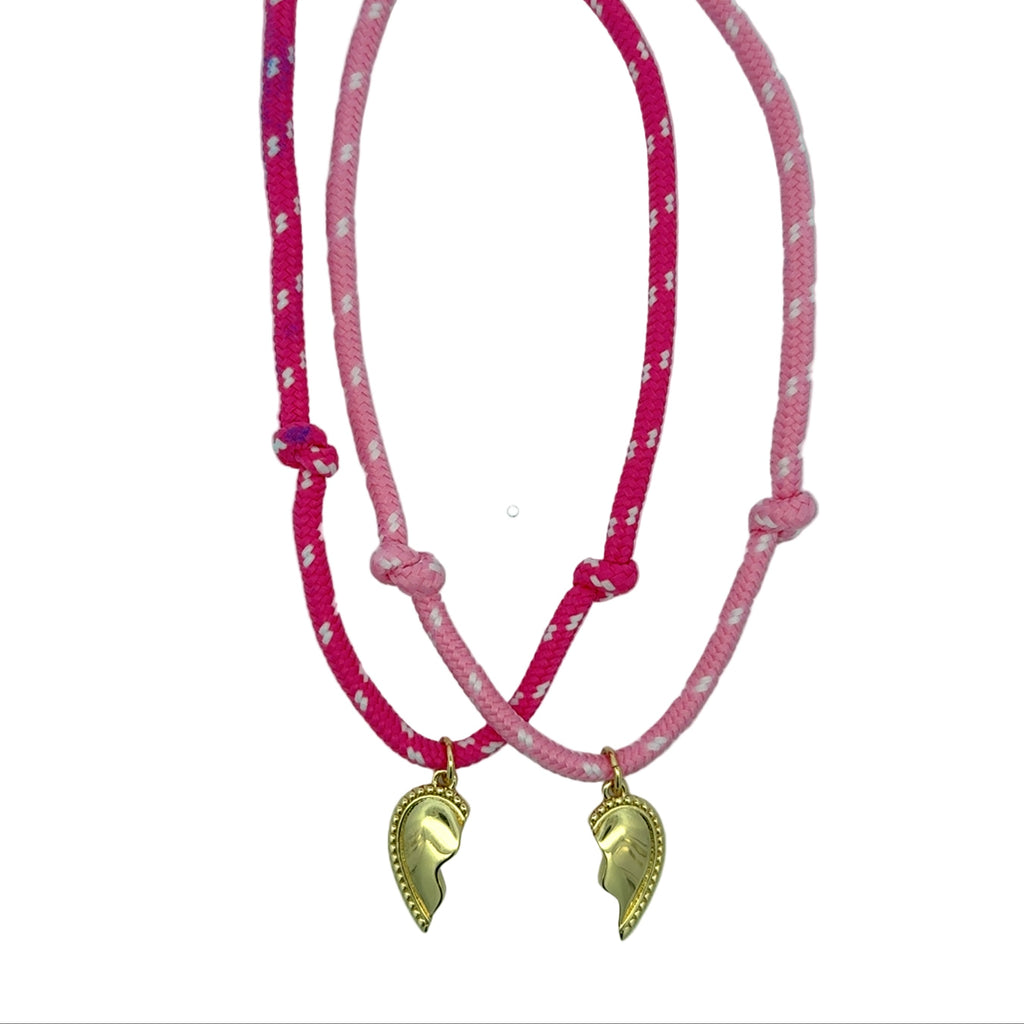 BFF Half Heart Cord Necklace