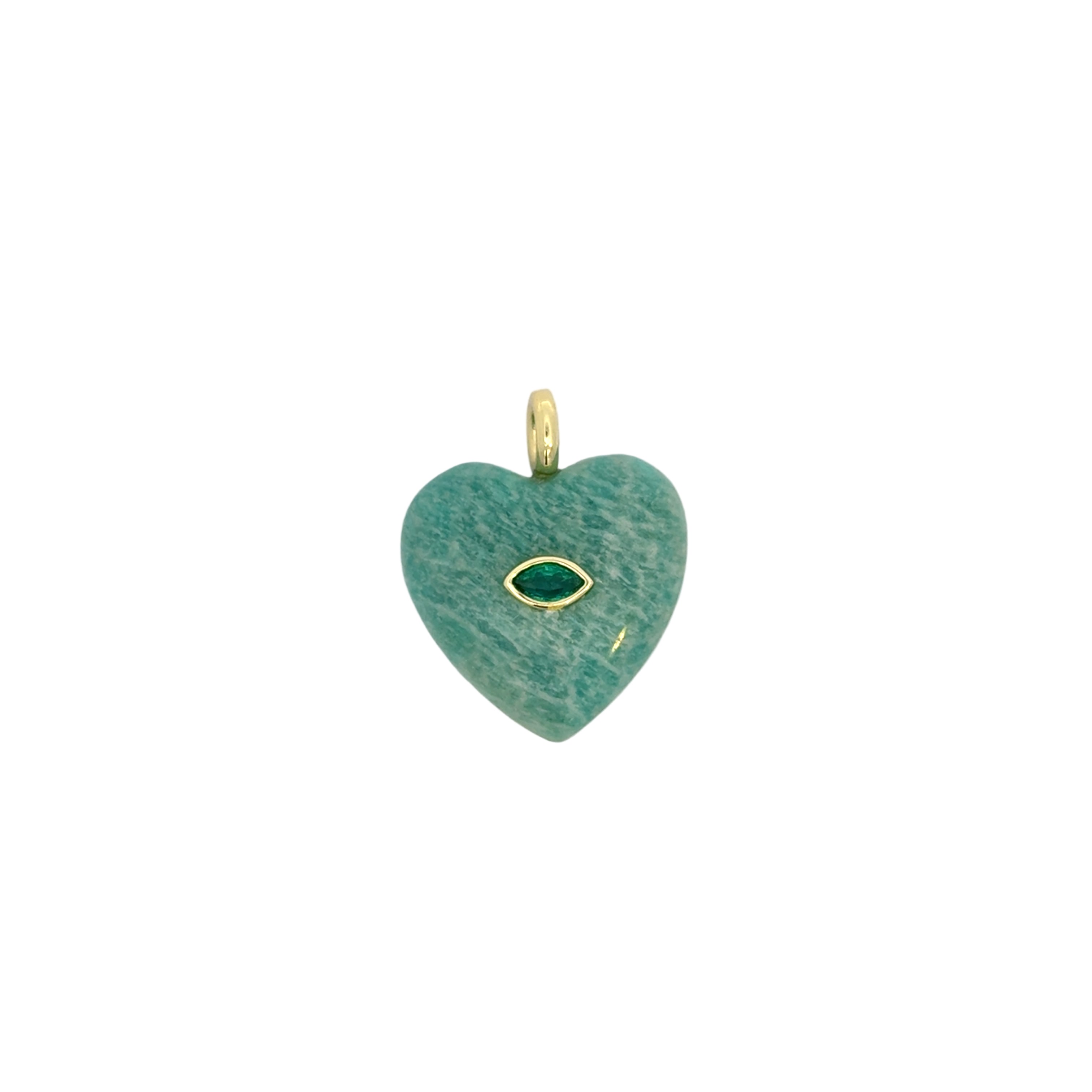 Stone Heart Charm