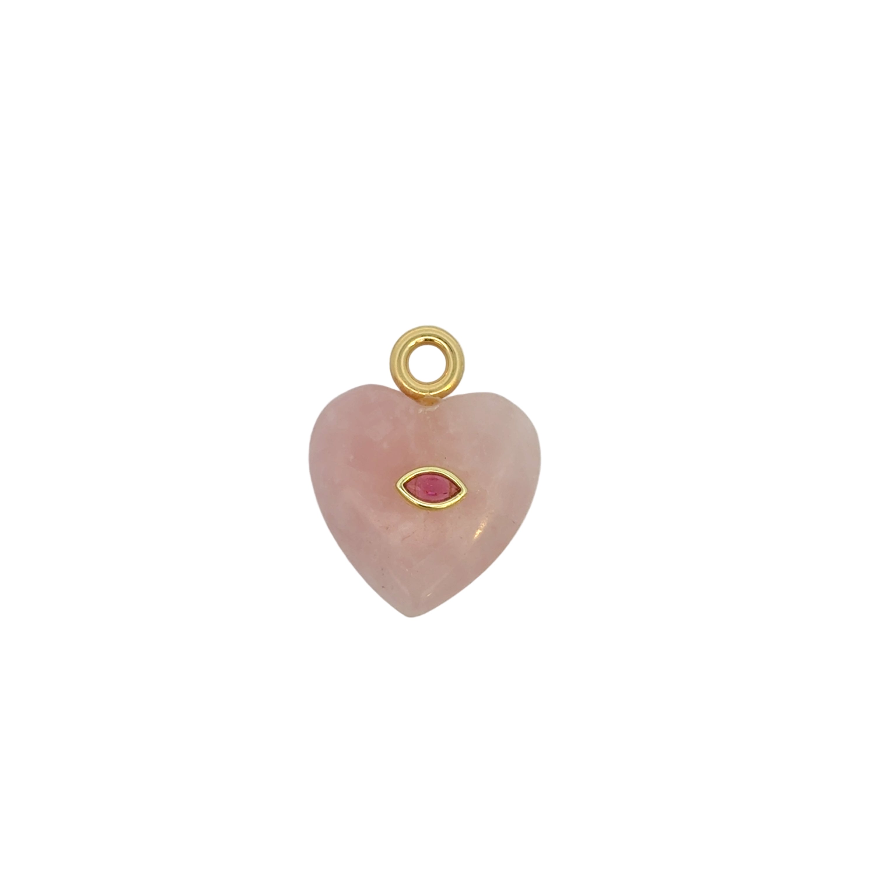 Stone Heart Charm