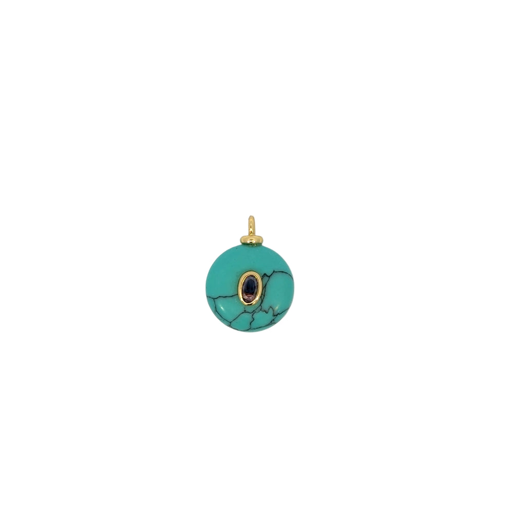 Tiny Circle Stone Charm