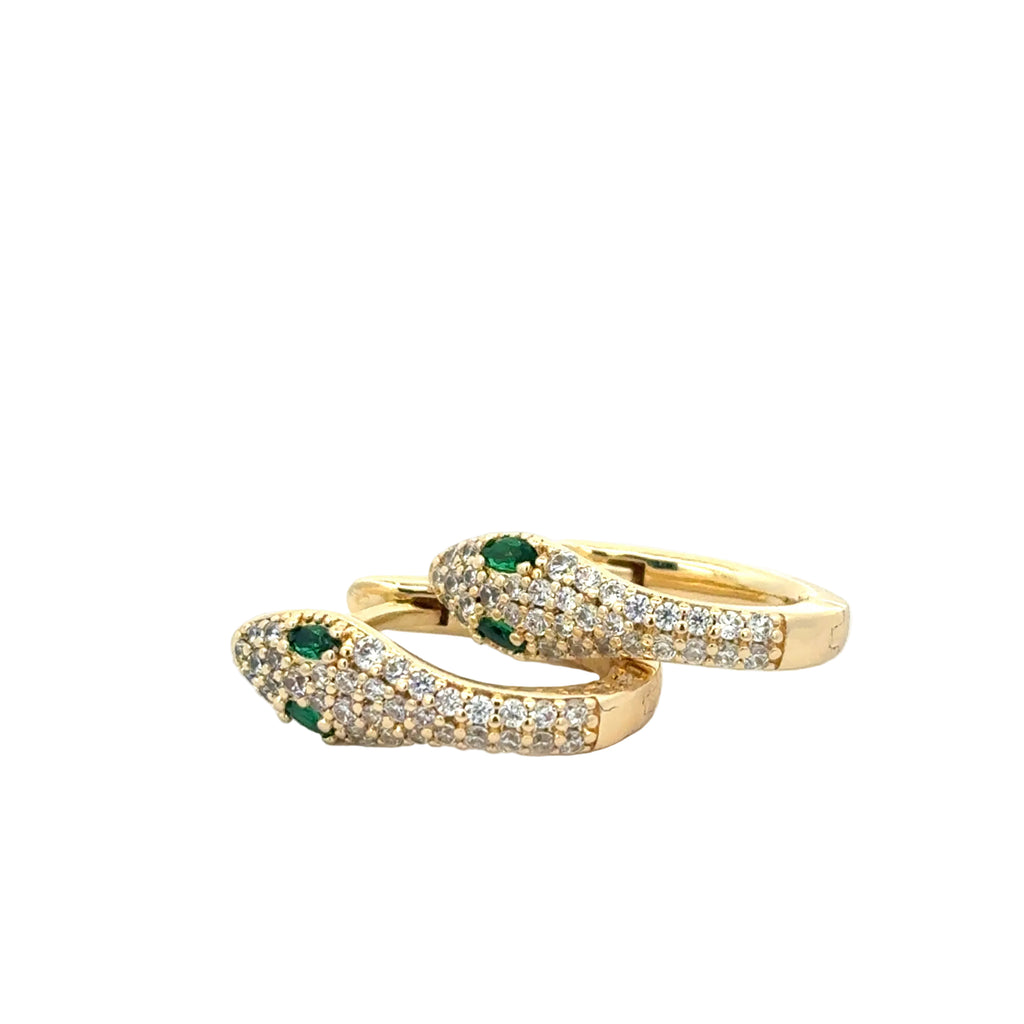 18k Gold Fill Snake Earrings