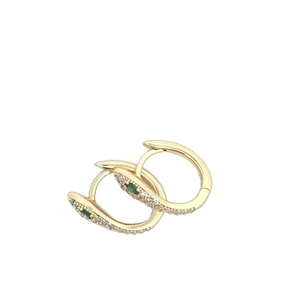 18k Gold Fill Snake Earrings
