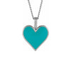 Turquoise Enamel Heart Necklace - Nashelle