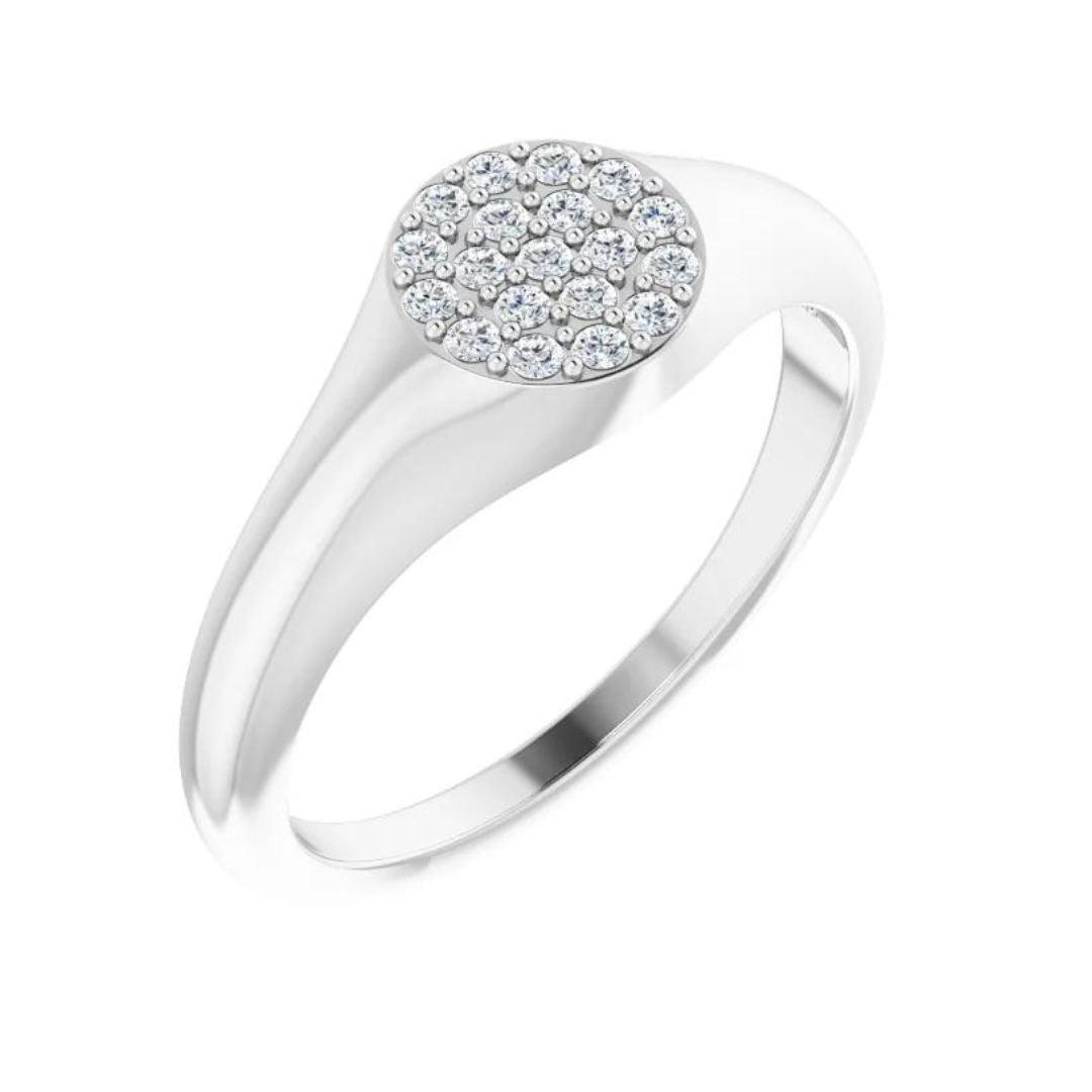 Diamond Signet Ring - Nashelle