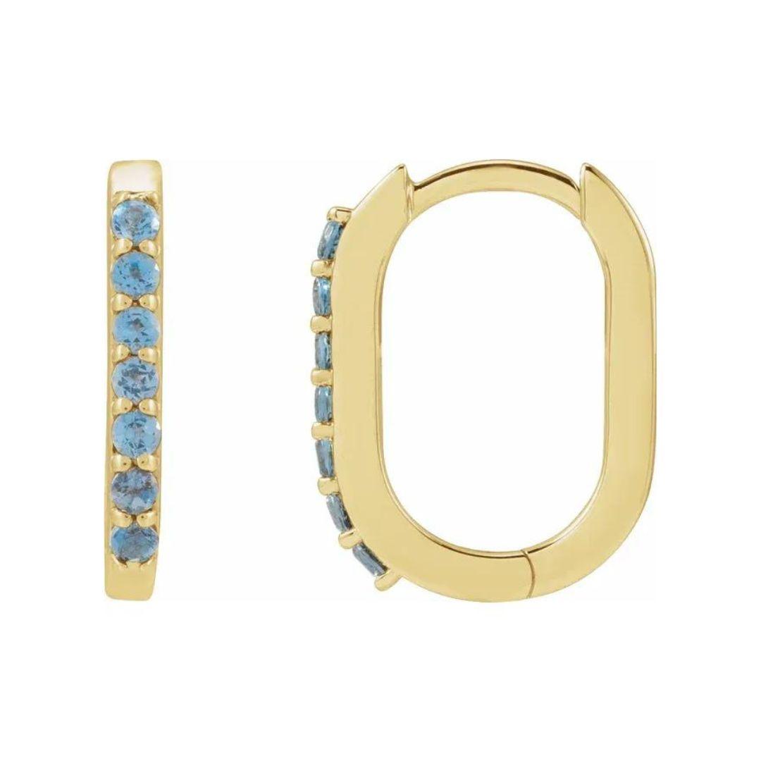 Elongated Huggies With Stones - Nashelle