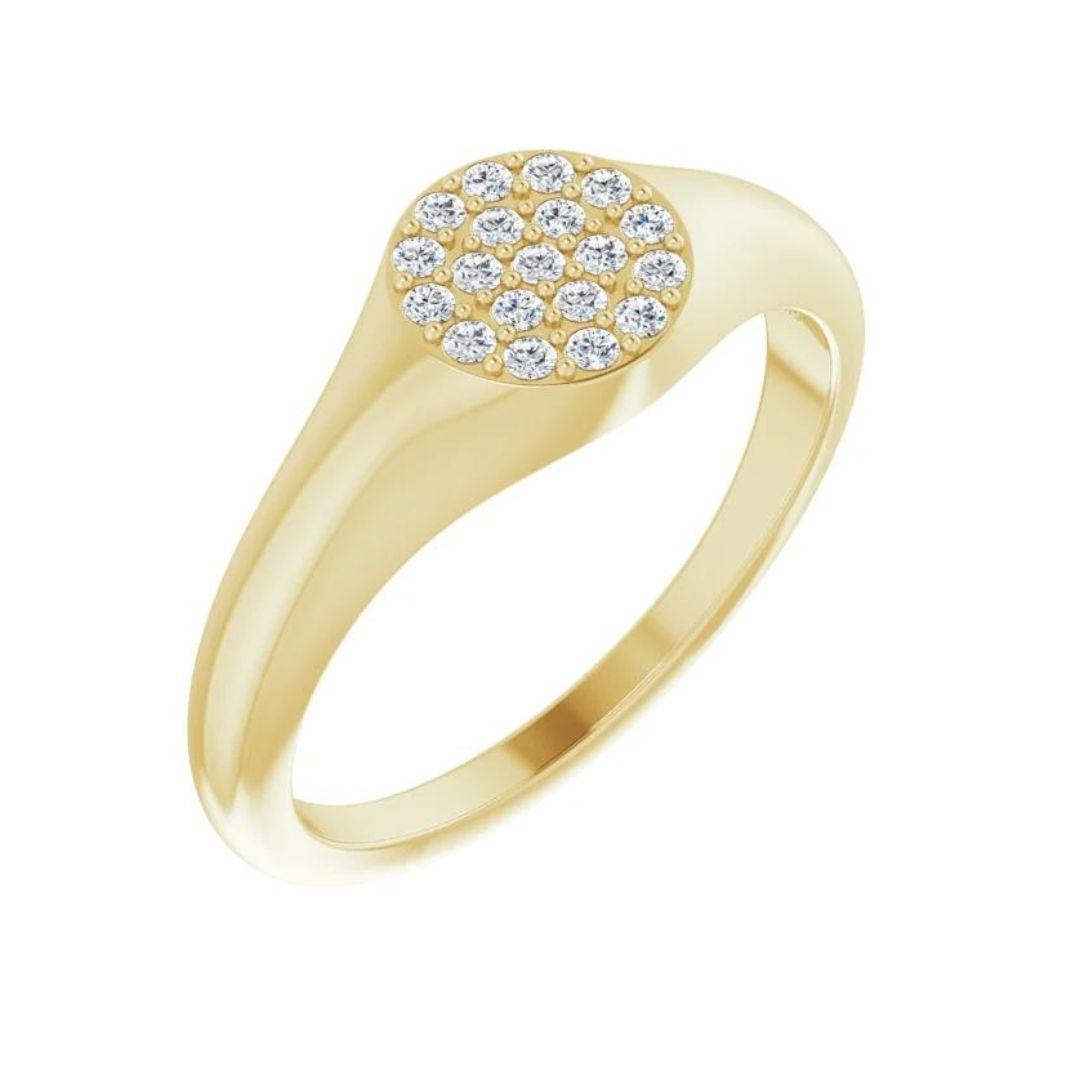 Diamond Signet Ring - Nashelle
